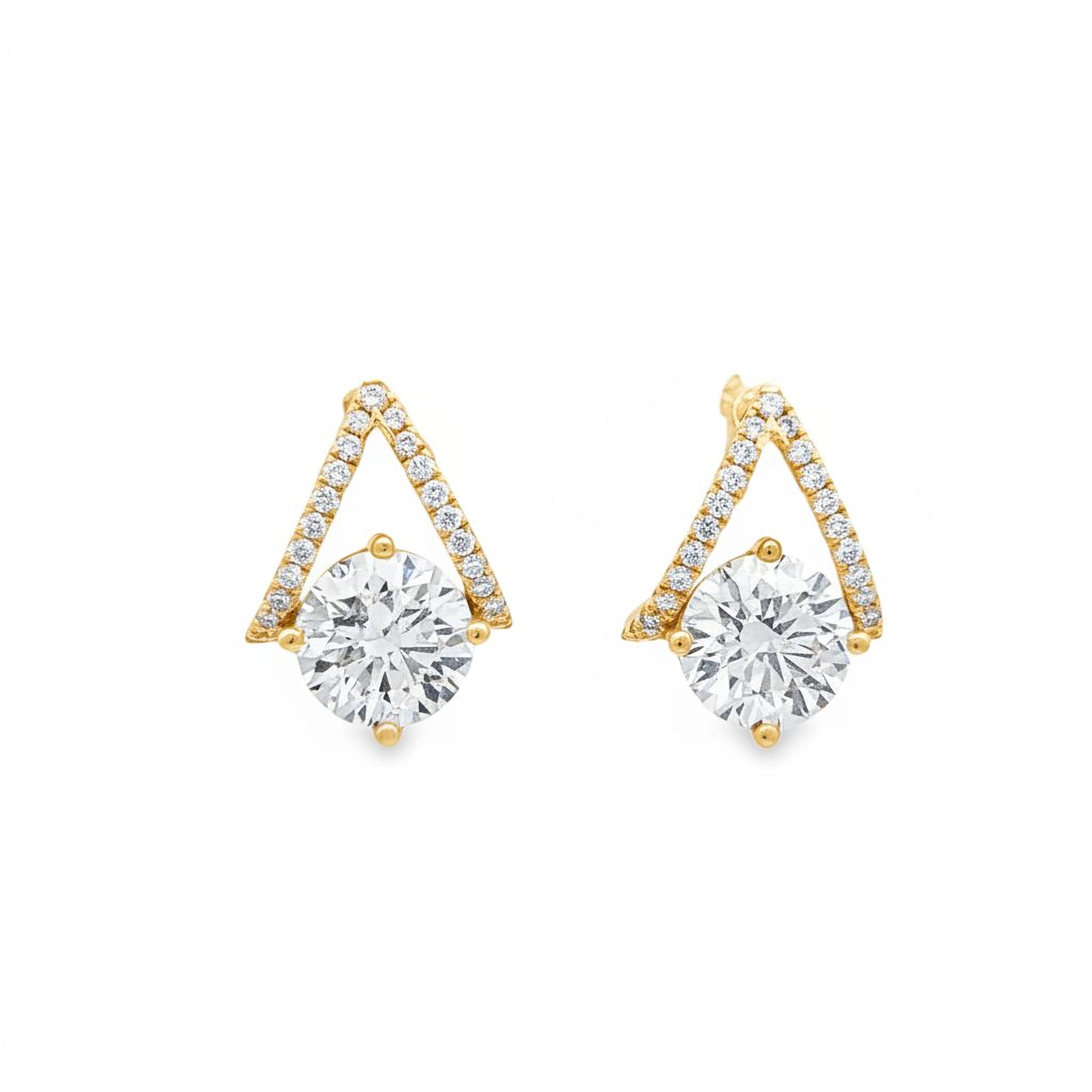 1.5ct Floating Round Earrings