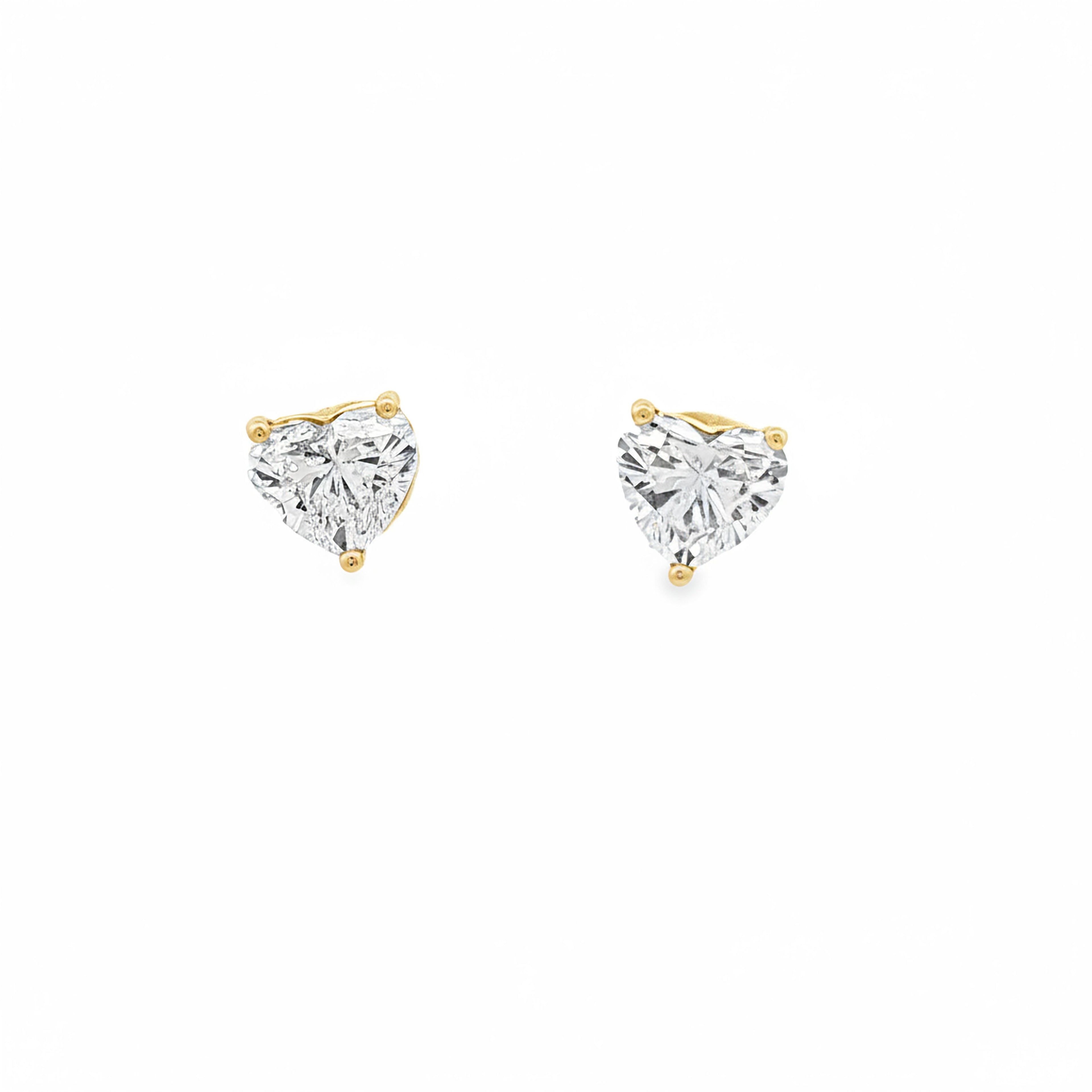 1.5ct Heart Studs