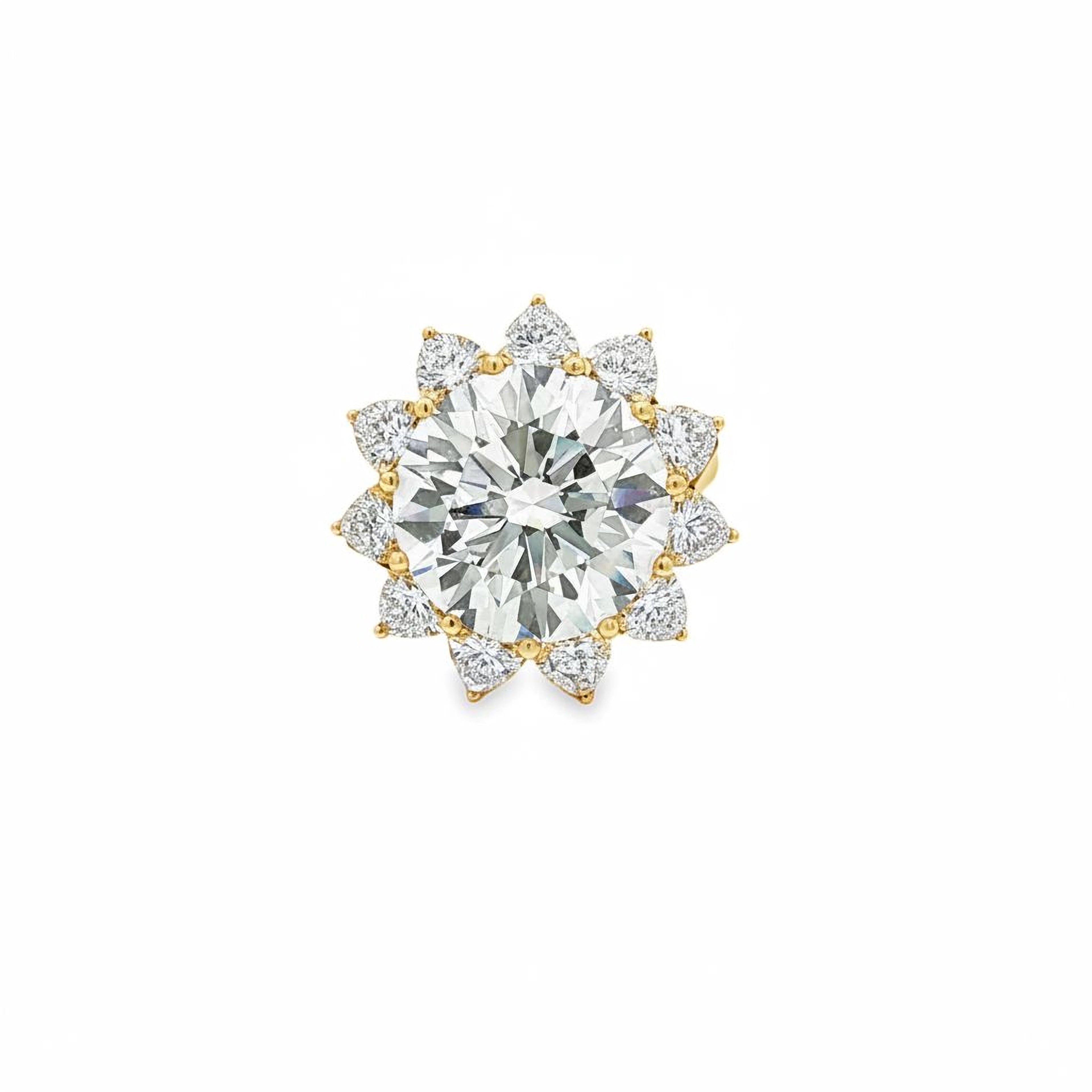 10ct Round Flower Ring
