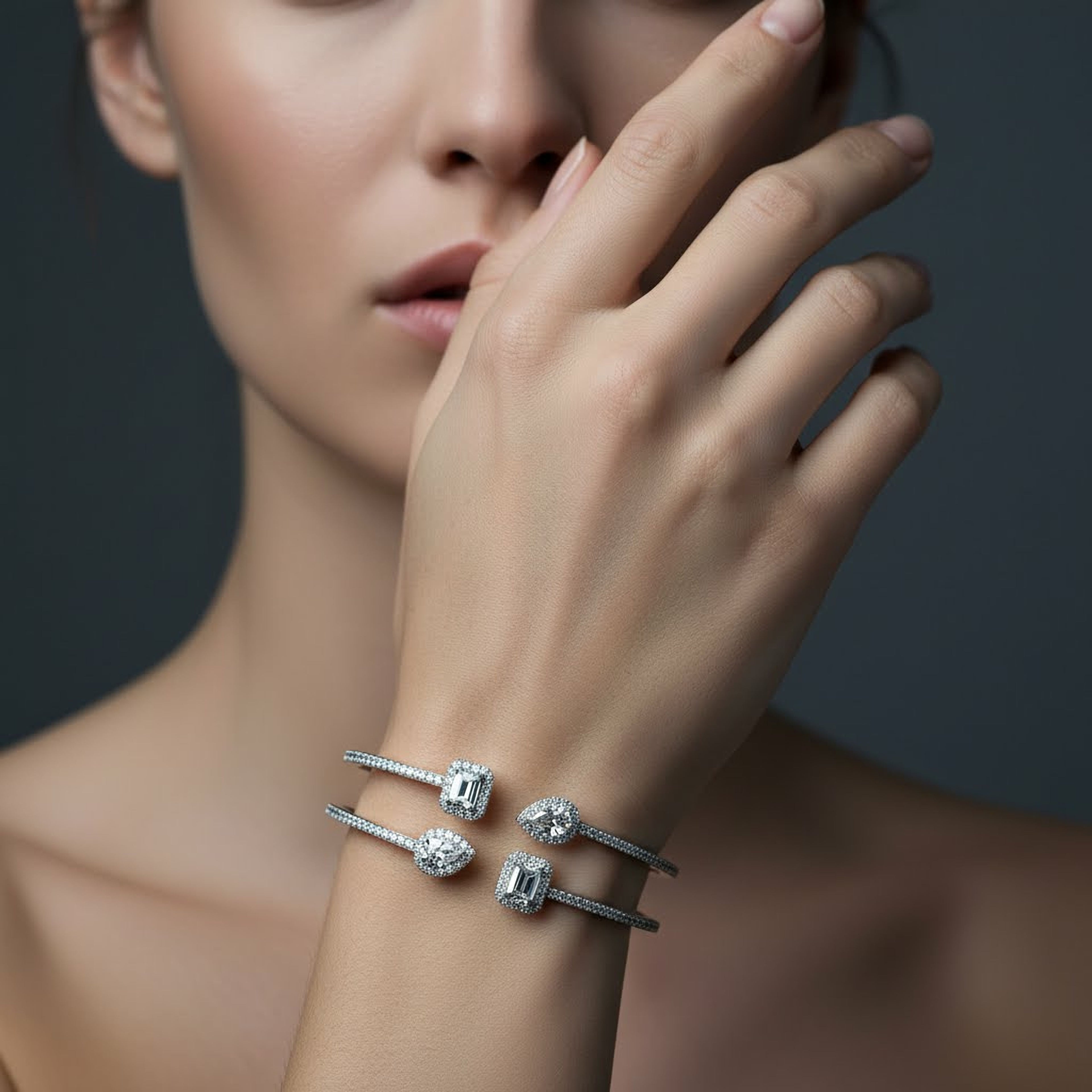 Radiating Pair Bangle