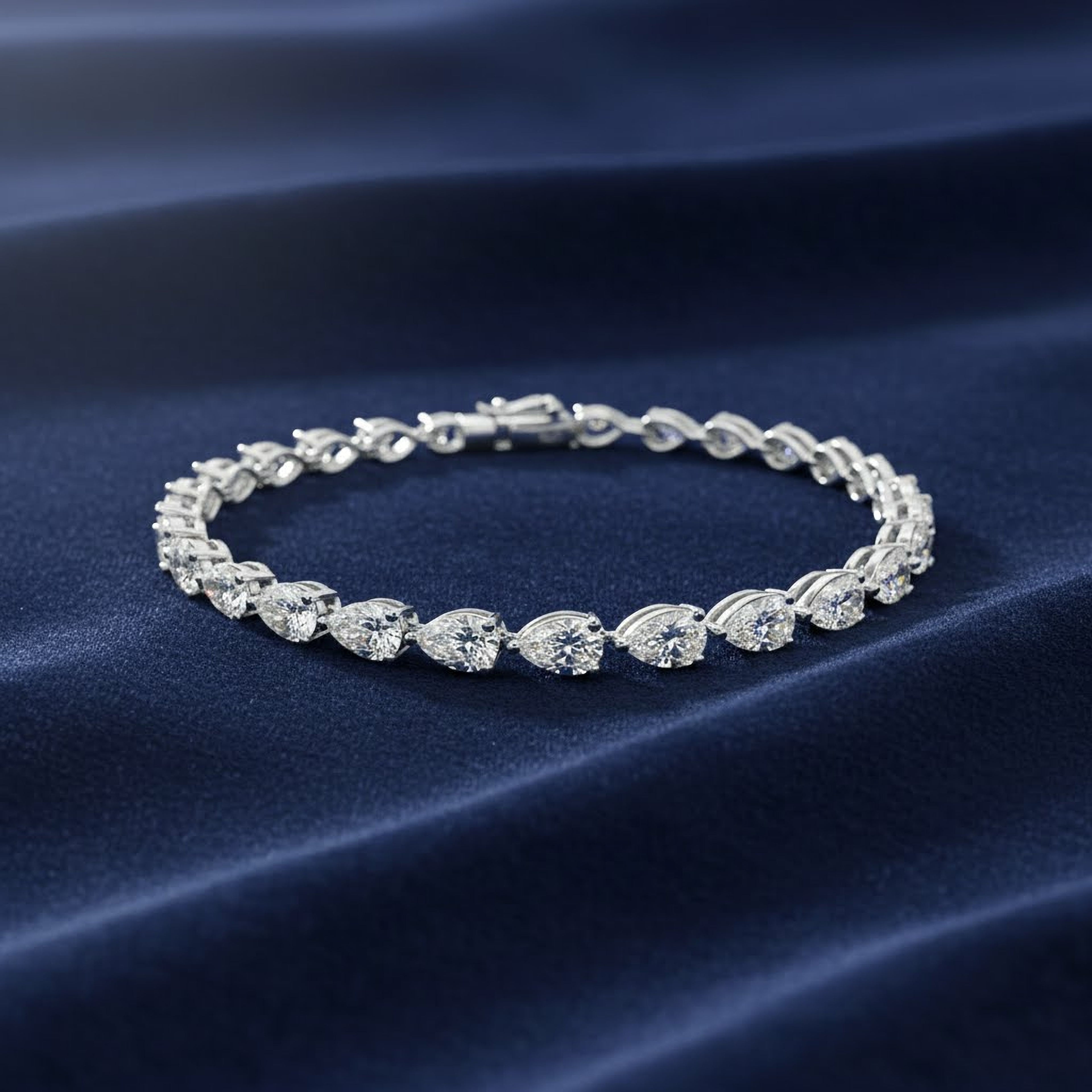 30pts Pear Tennis Bracelet