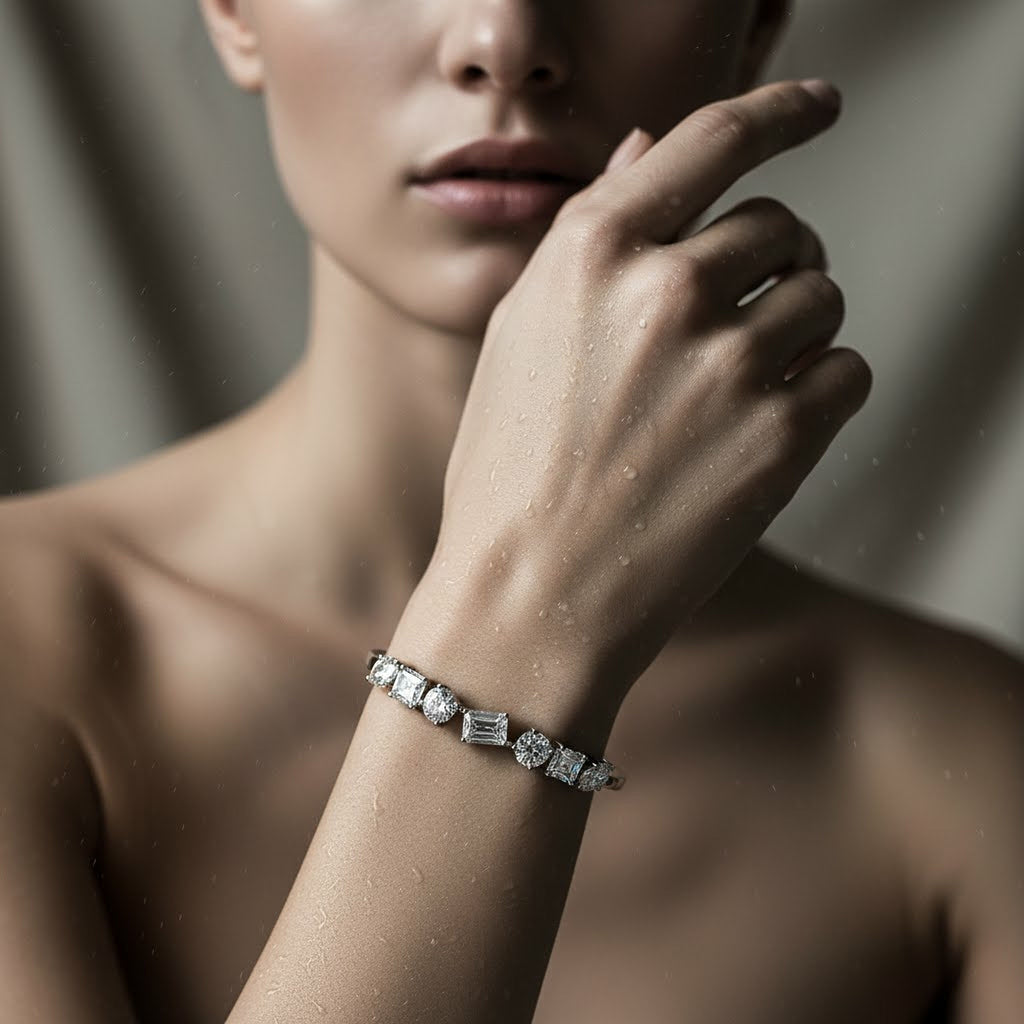 Half Fancy Shape Bangle