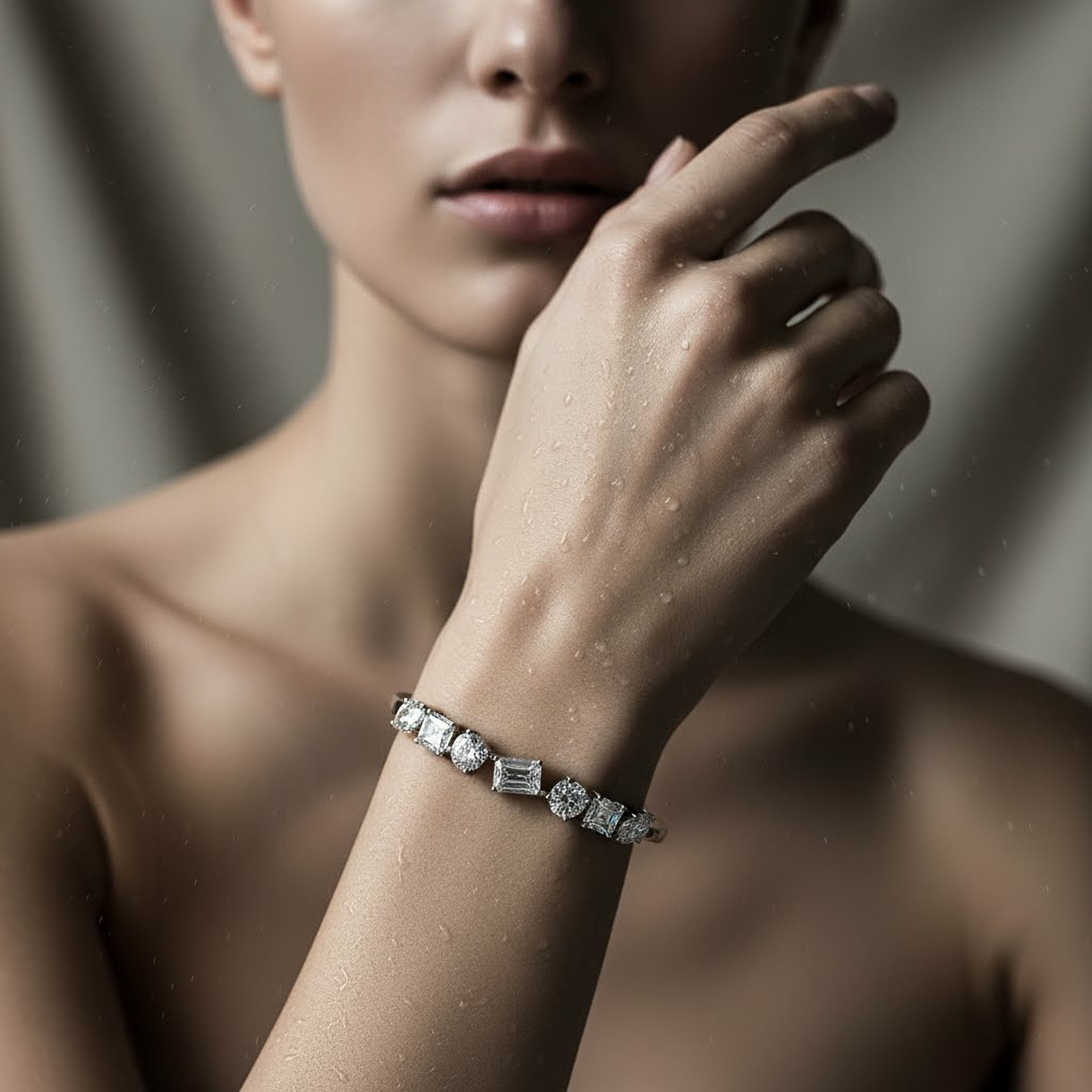 Half Fancy Shape Bangle
