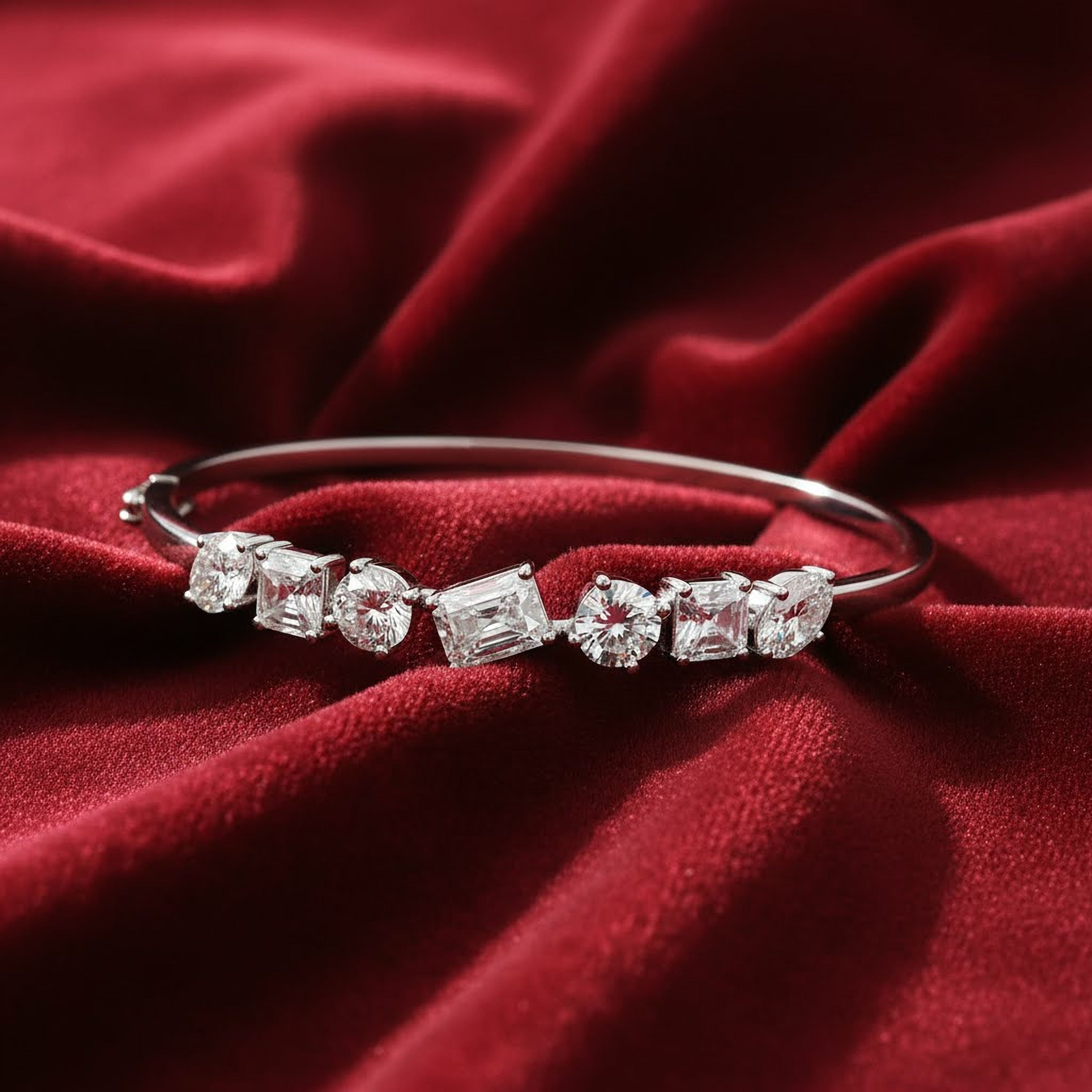 Half Fancy Shape Bangle