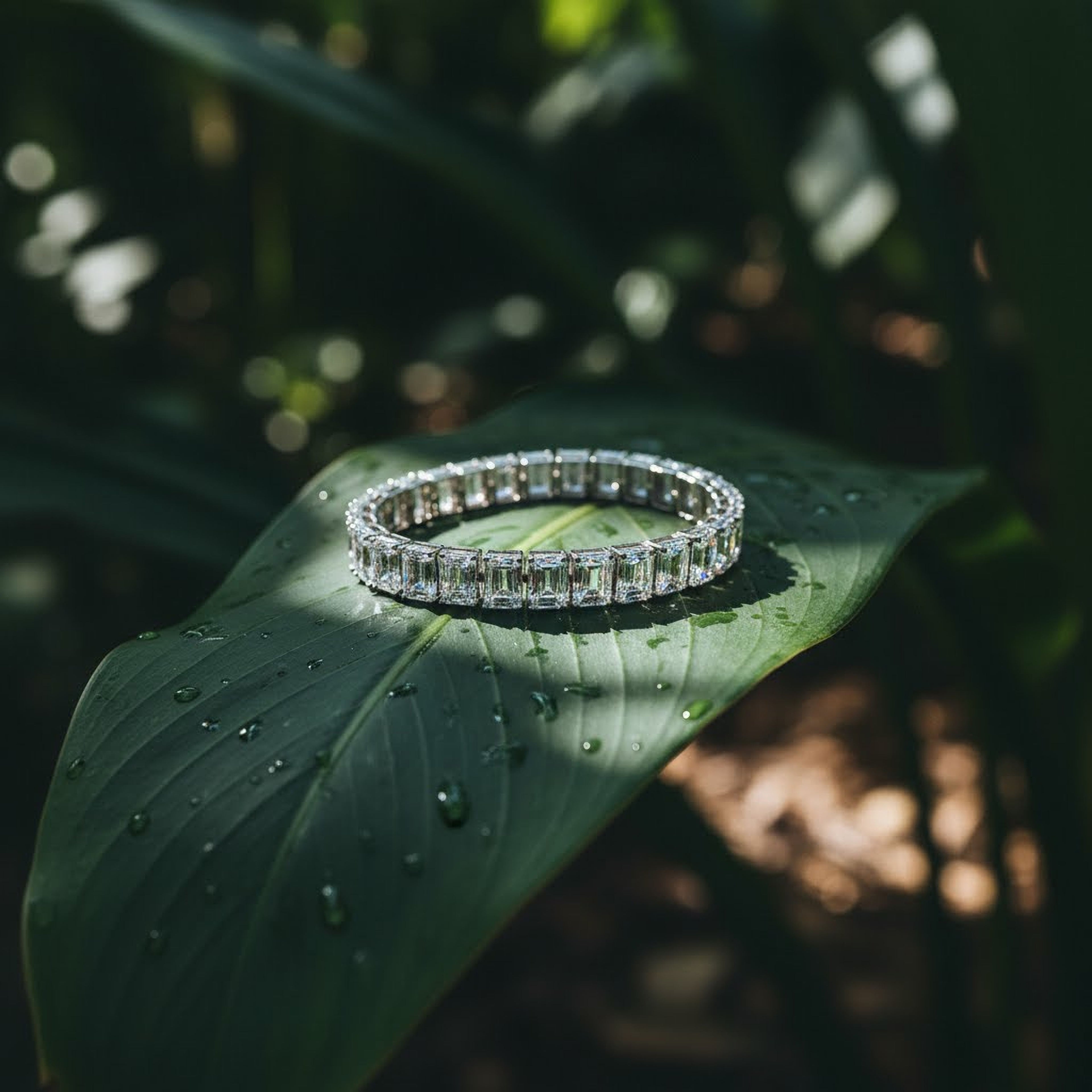 1ct Emerald Tennis Bracelet