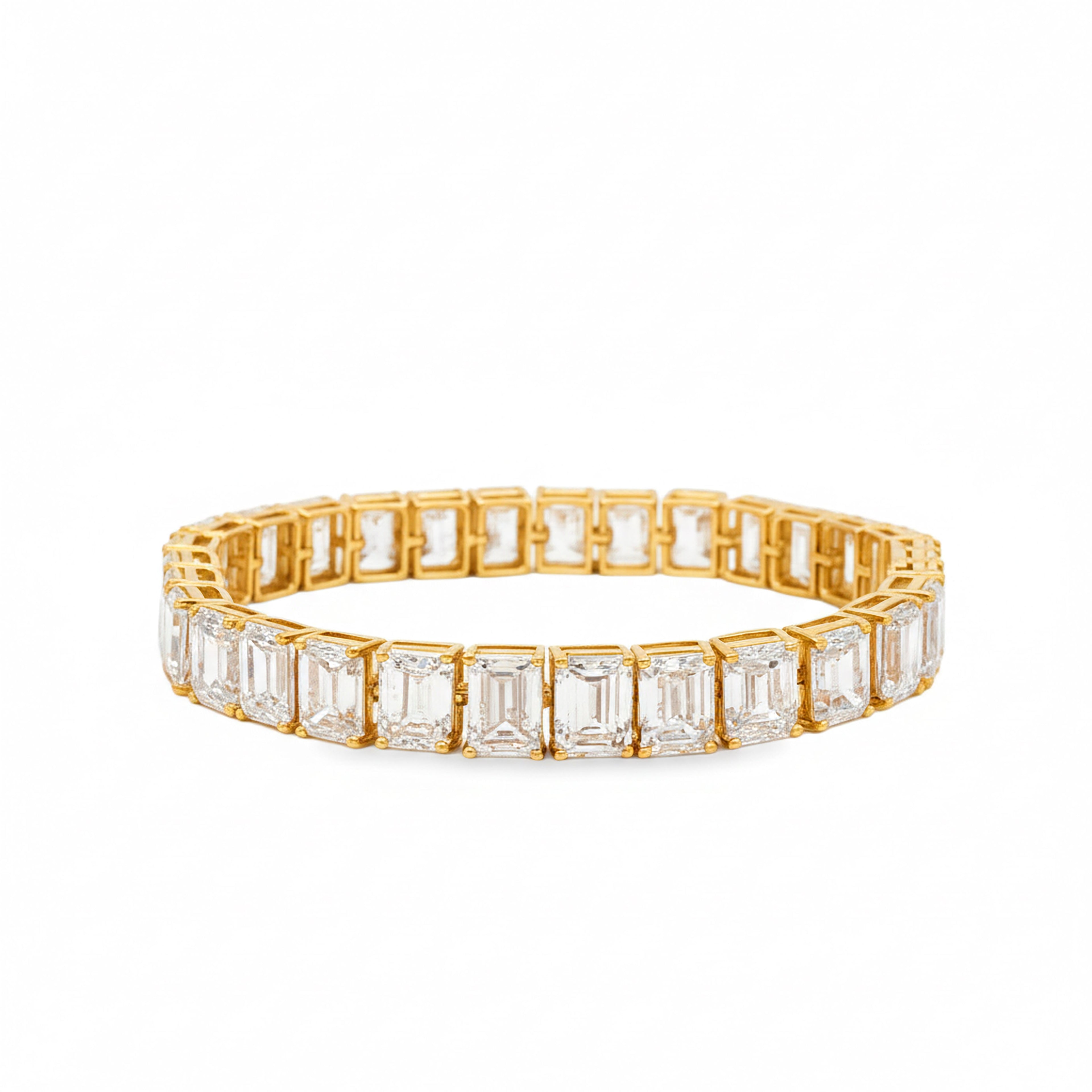 1ct Emerald Tennis Bracelet
