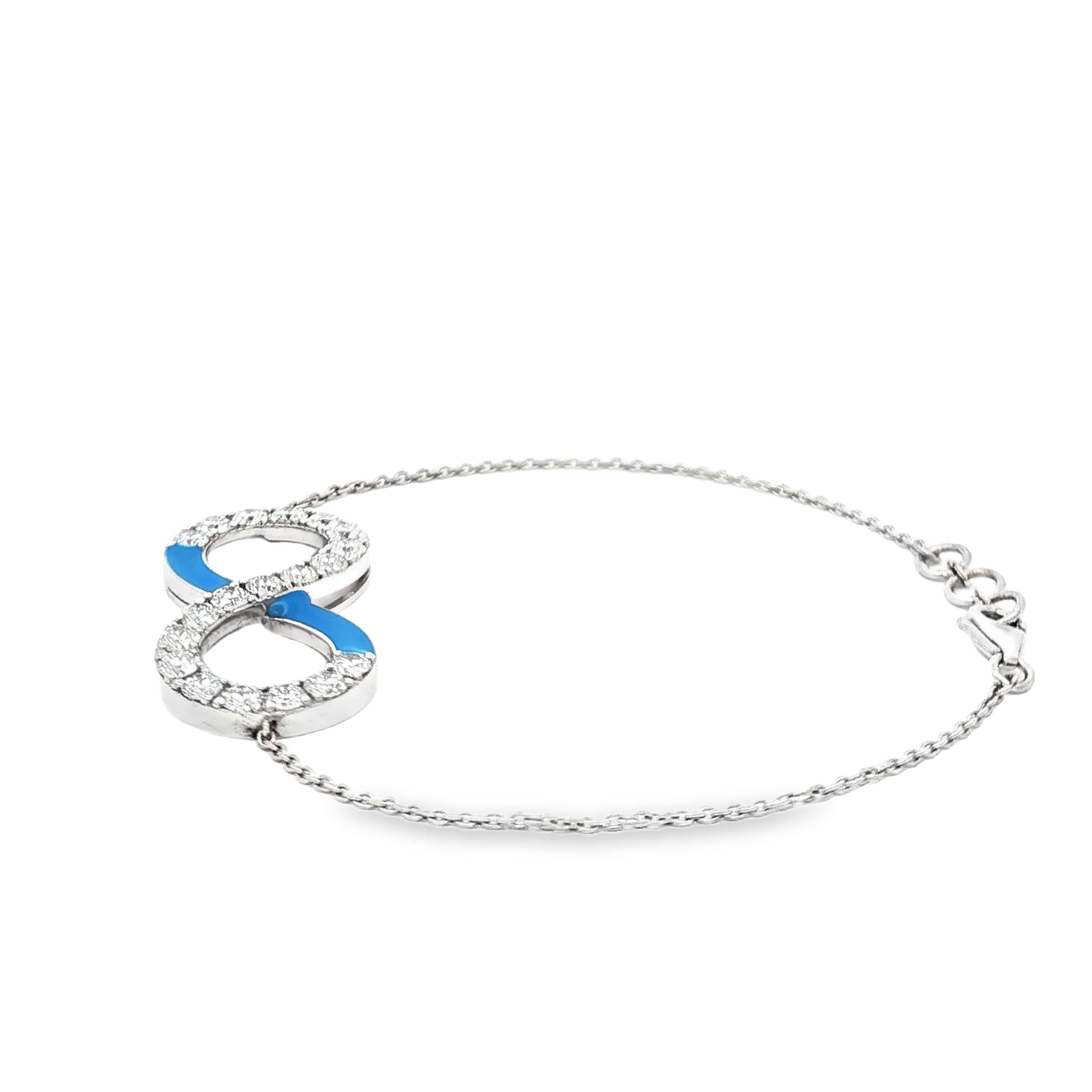 Eternity Bracelet (Blue Enamel)