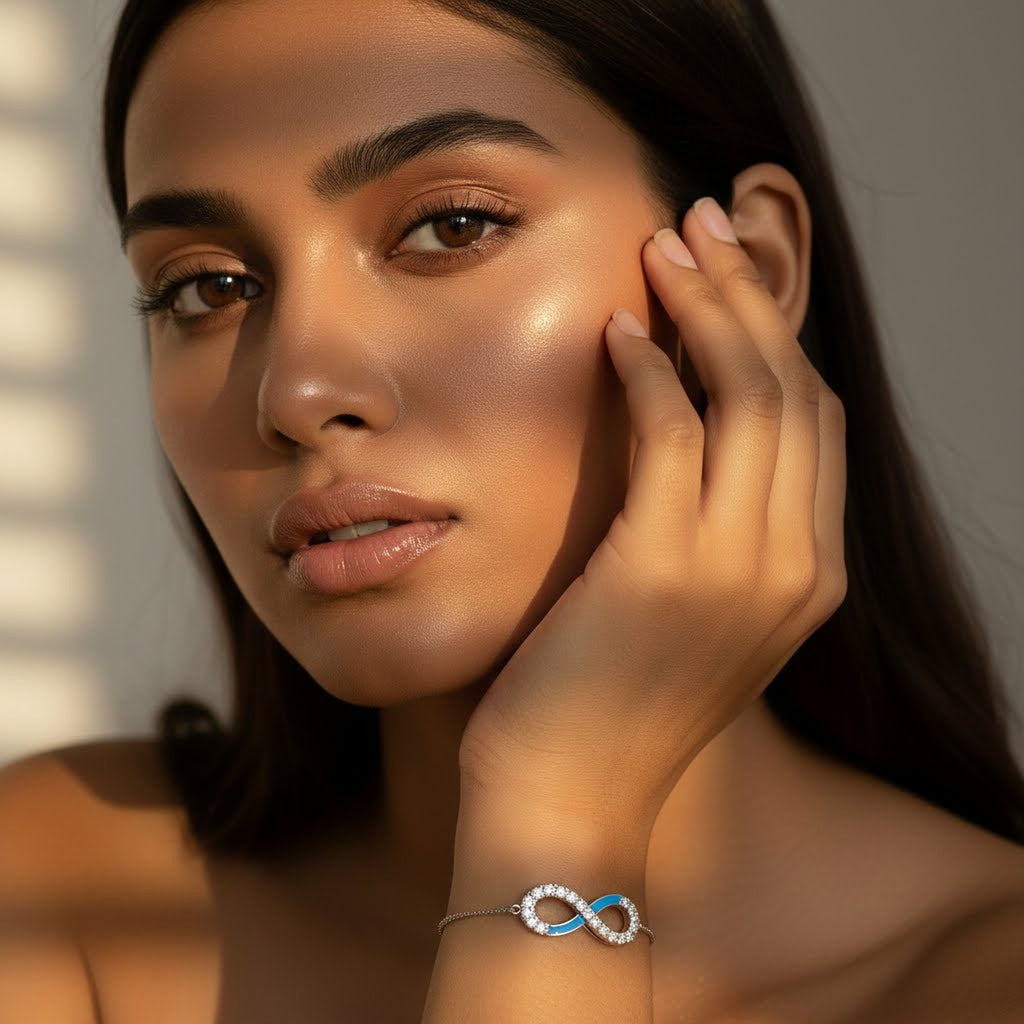 Eternity Bracelet (Blue Enamel)