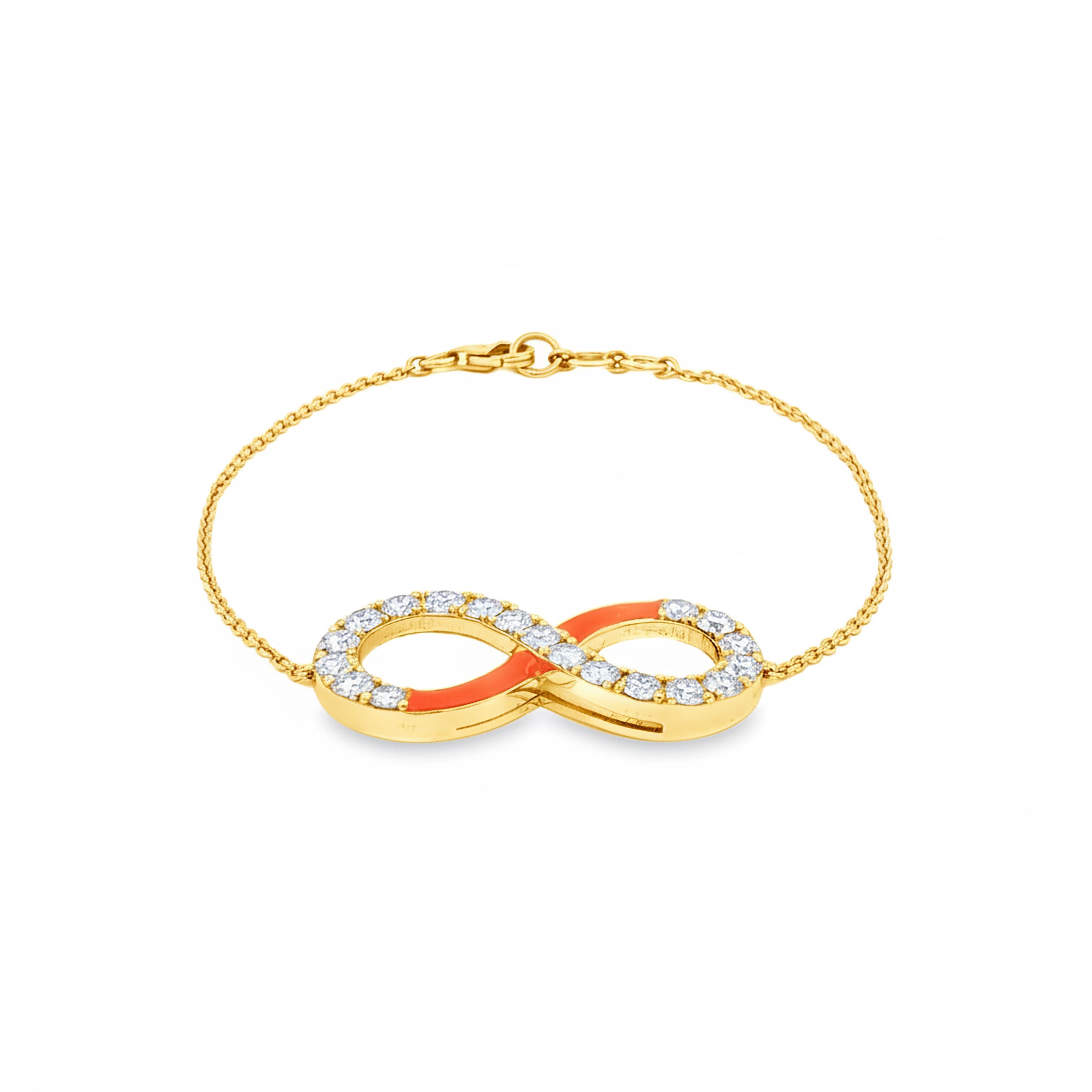 Eternity Bracelet (Orange Enamel)