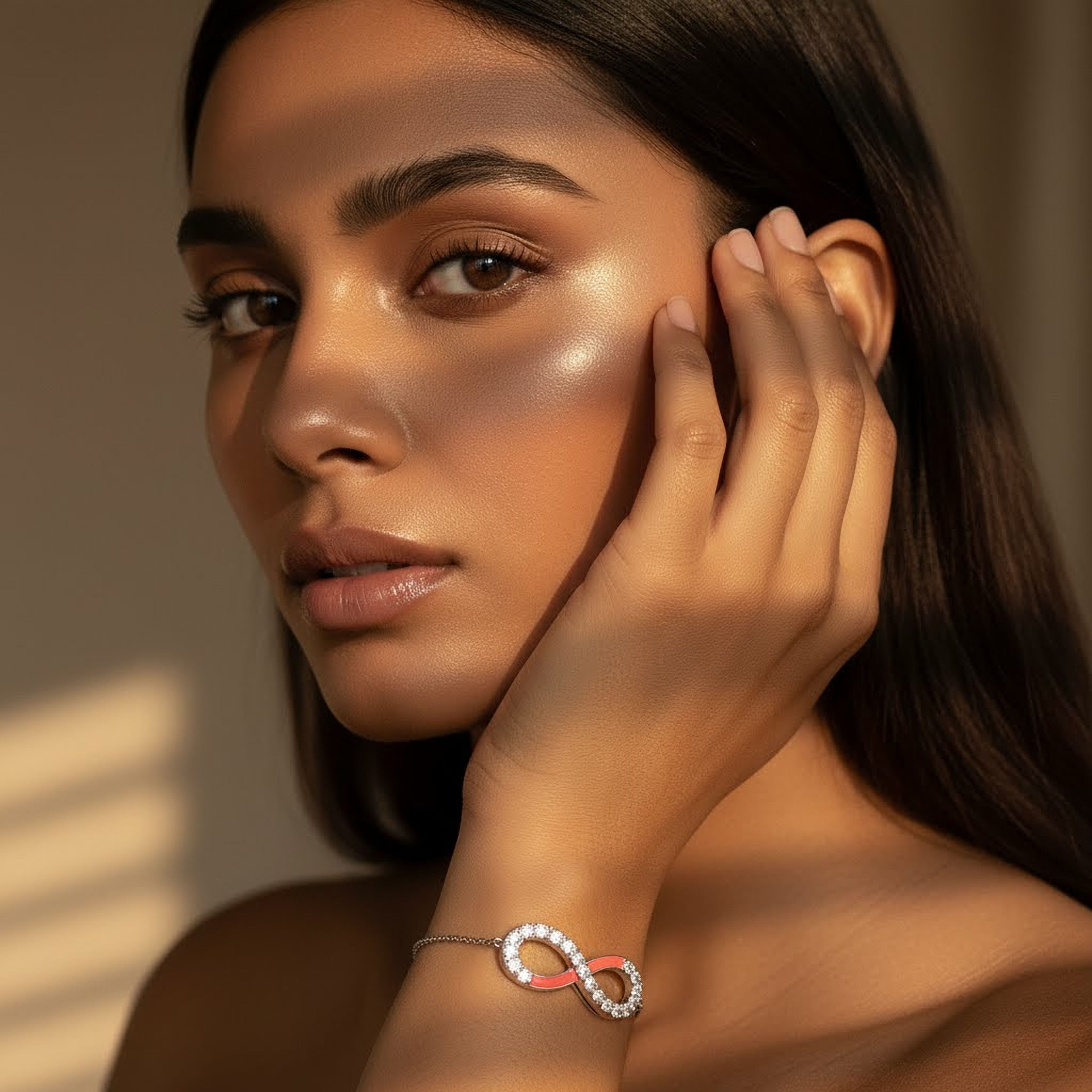 Eternity Bracelet (Orange Enamel)