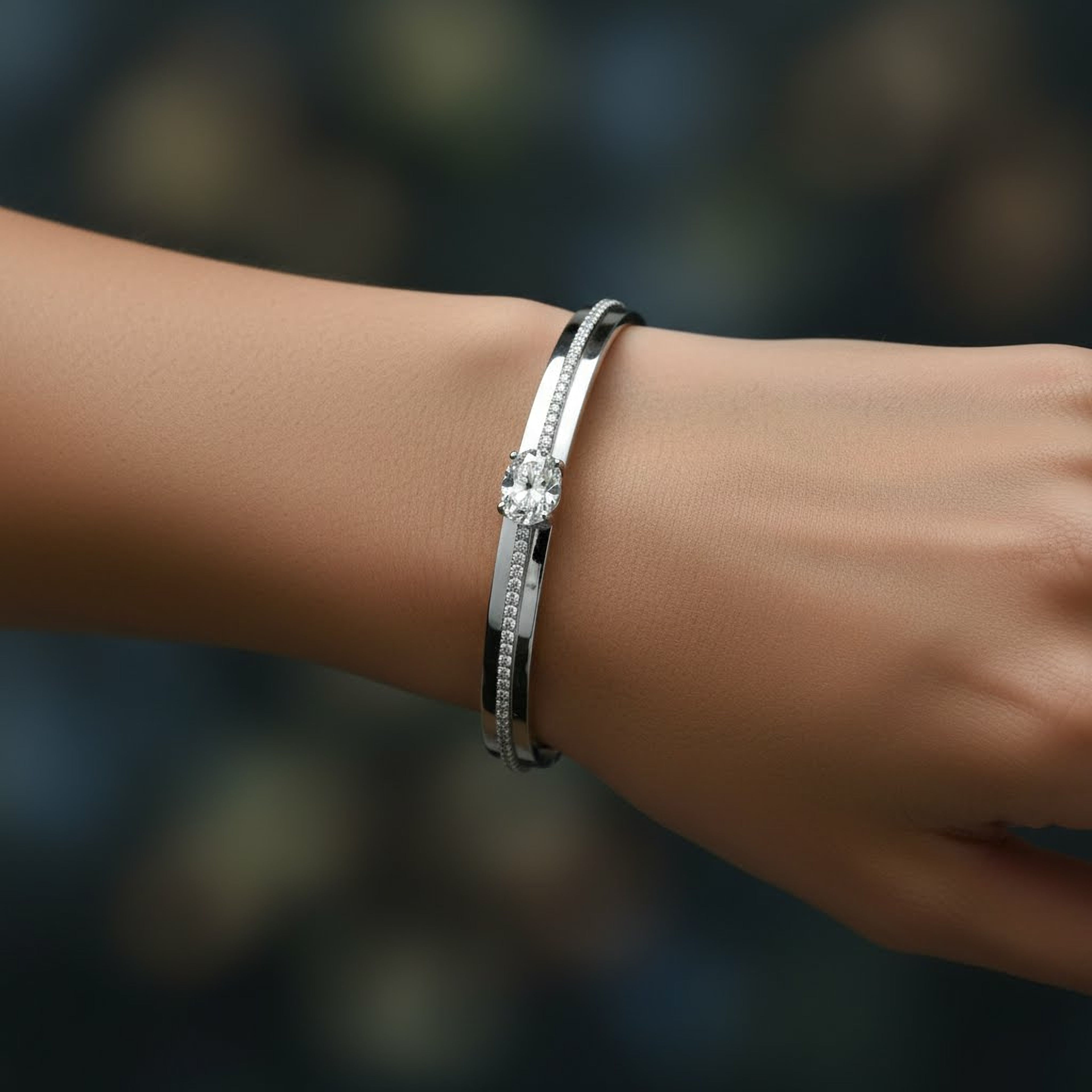 2ct Oval with Band Bracelet