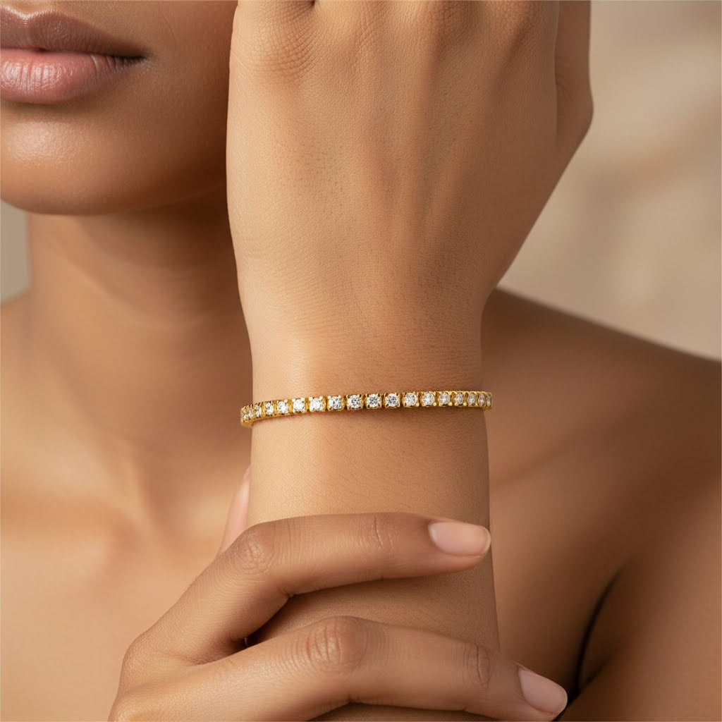 Simple Diamond Bangle
