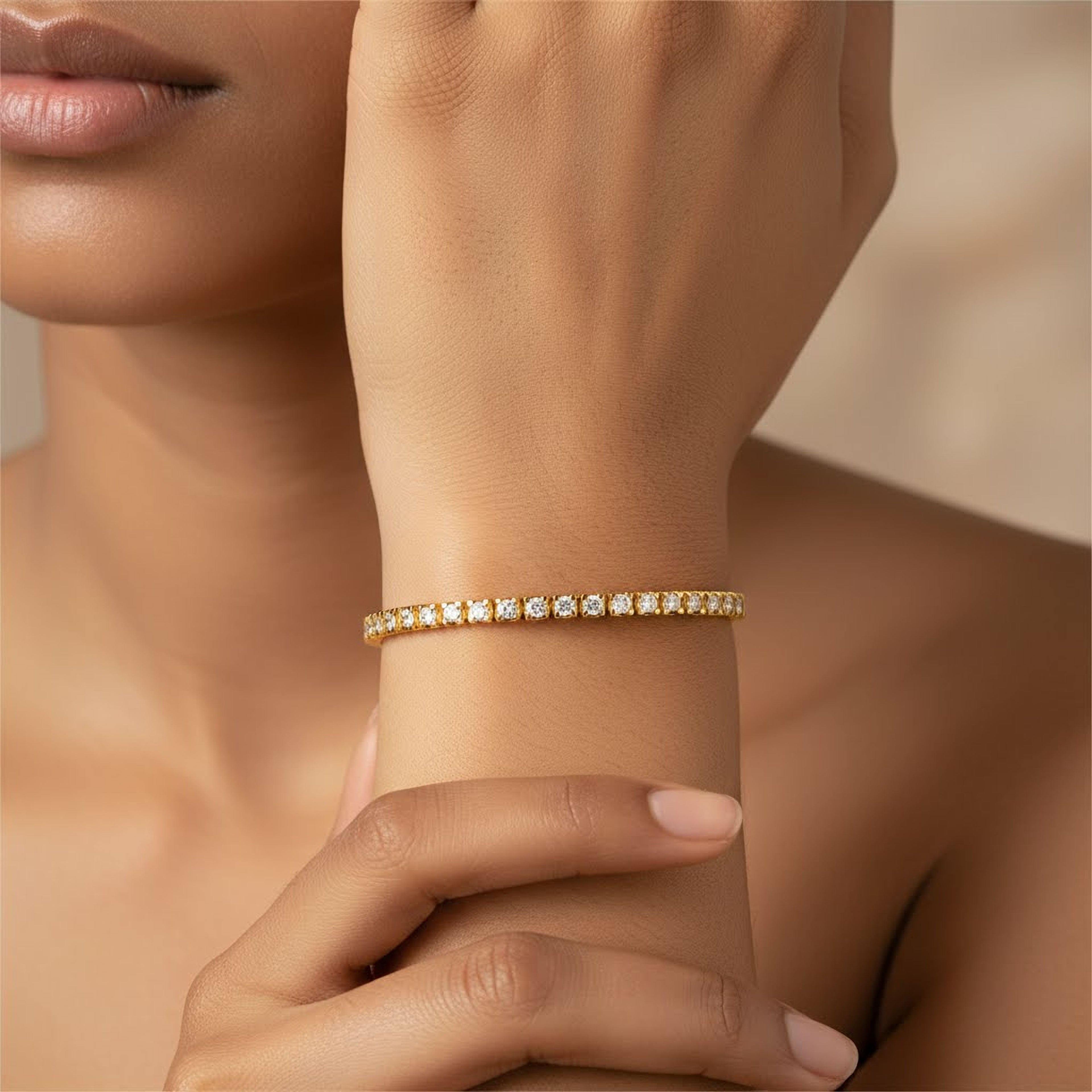 Simple Diamond Bangle
