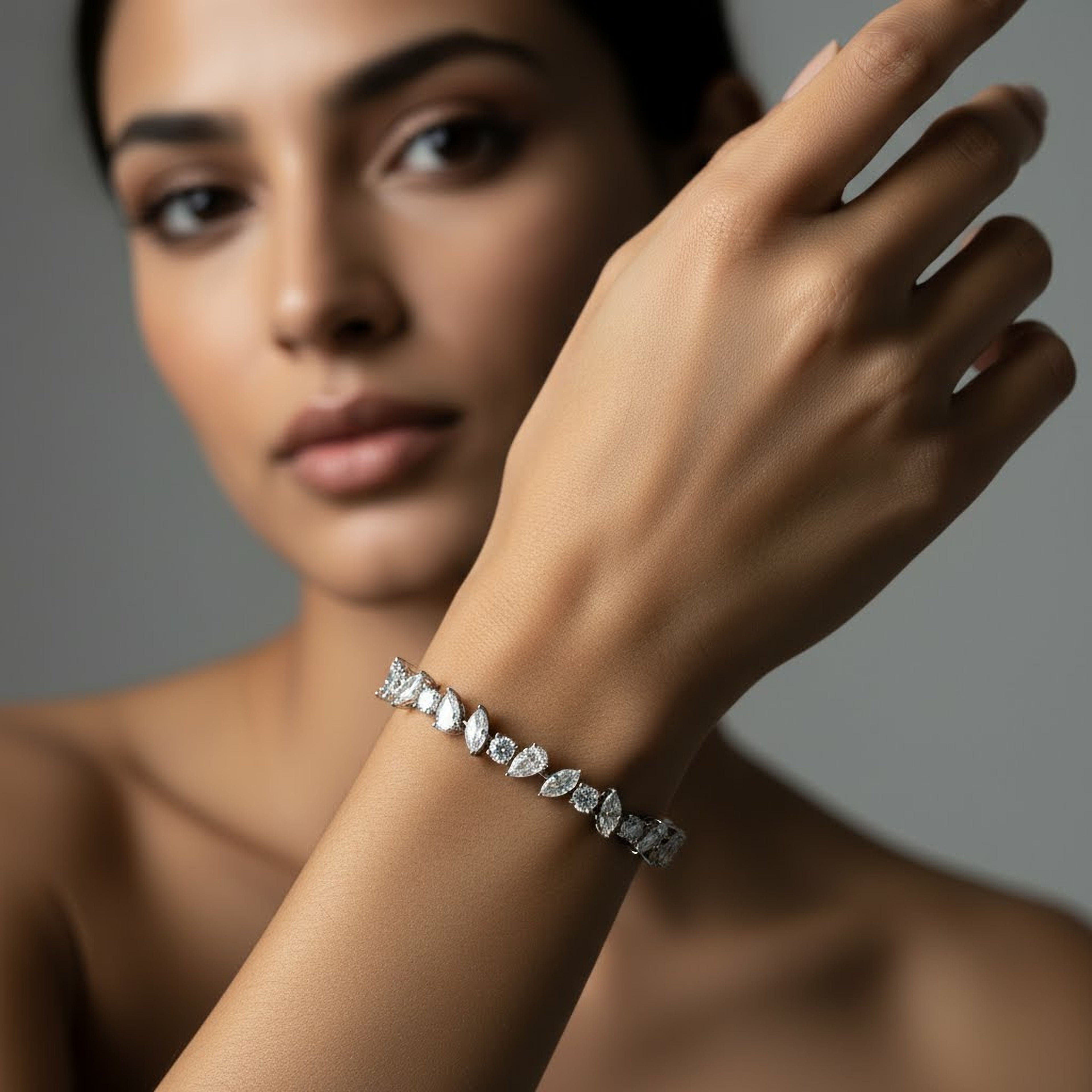 15pts Multishape Tennis Bracelet