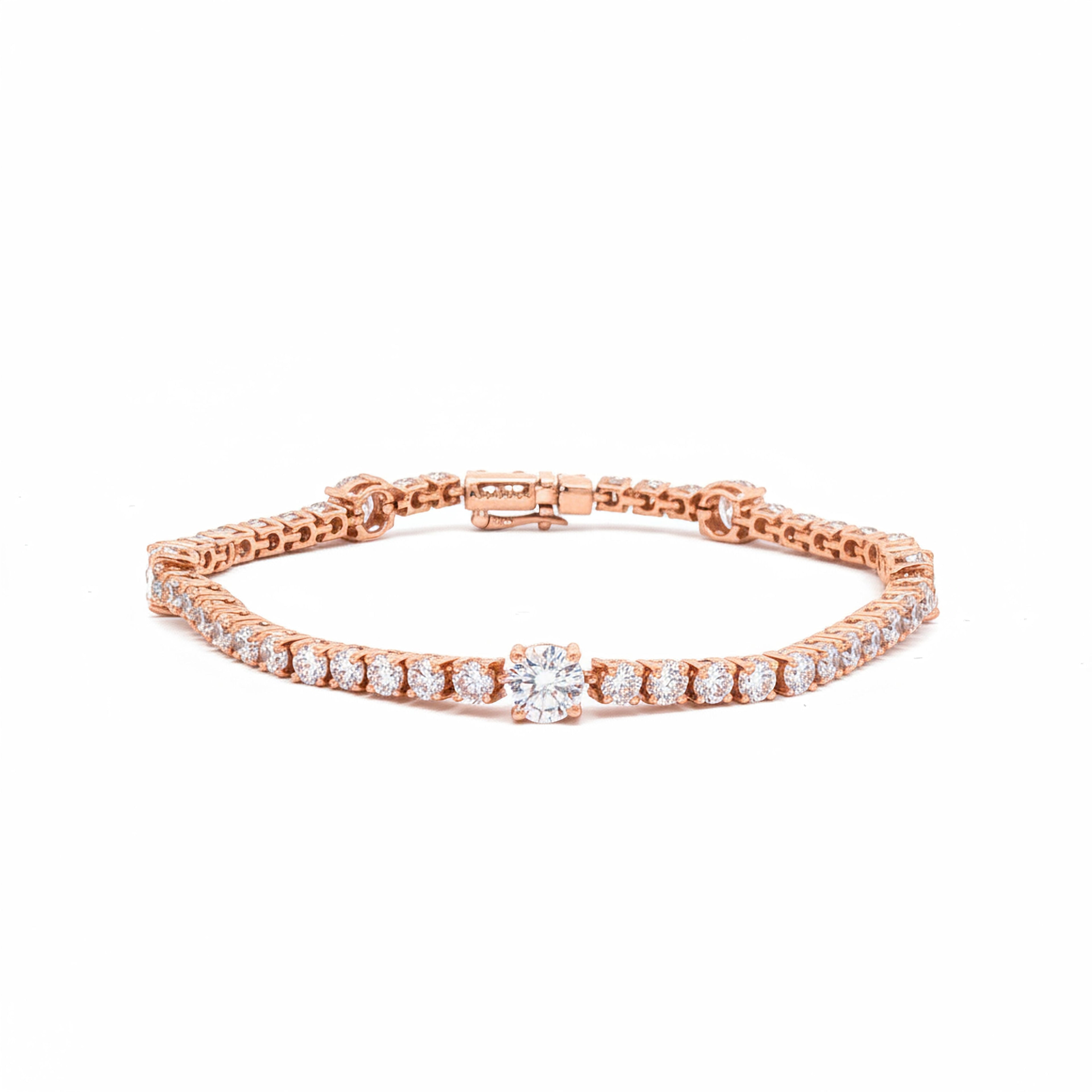 Round Tennis Bracelet with Big Rounds