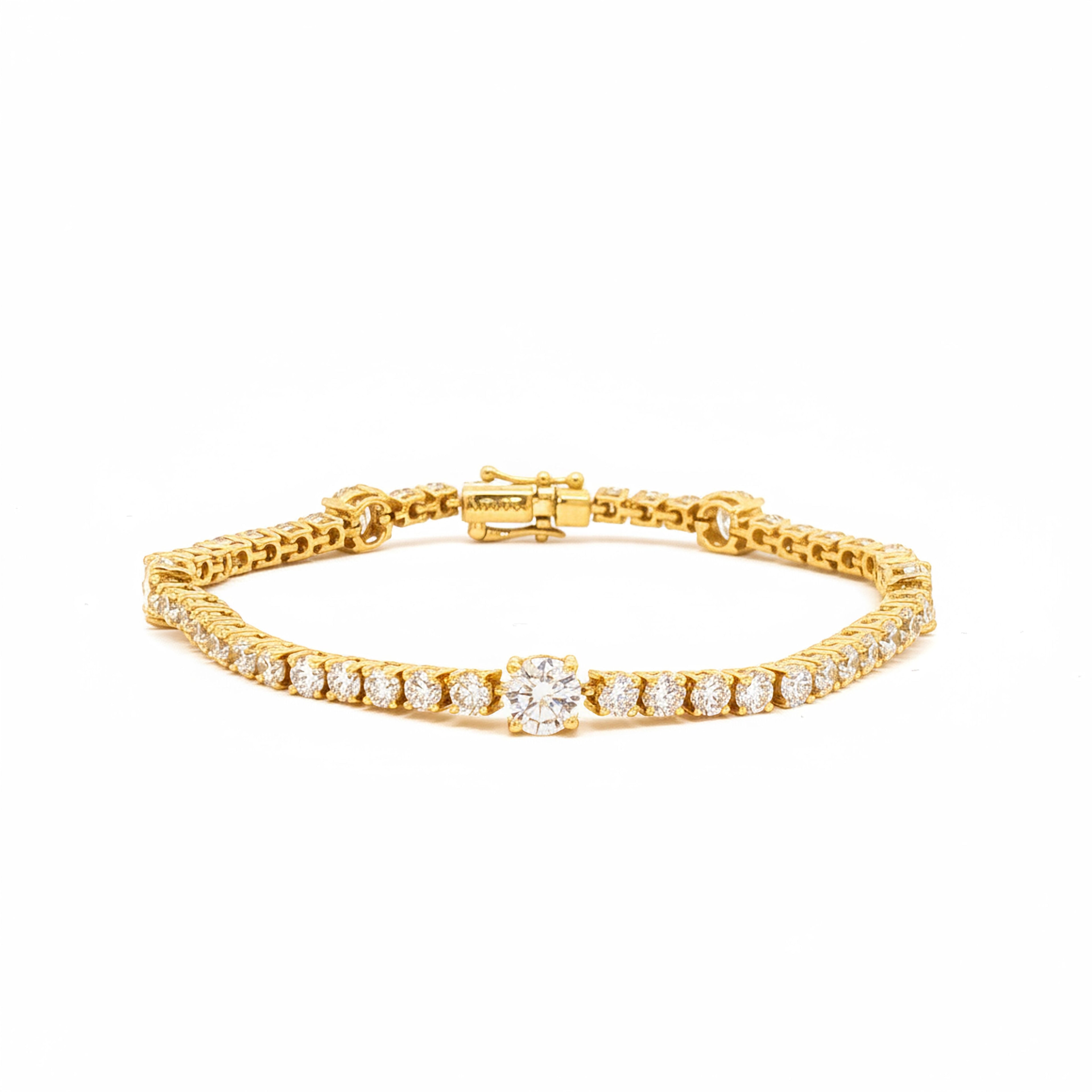 Round Tennis Bracelet with Big Rounds