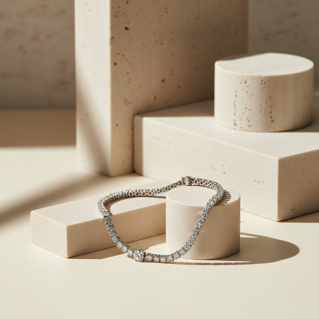 Round Tennis Bracelet with Big Rounds