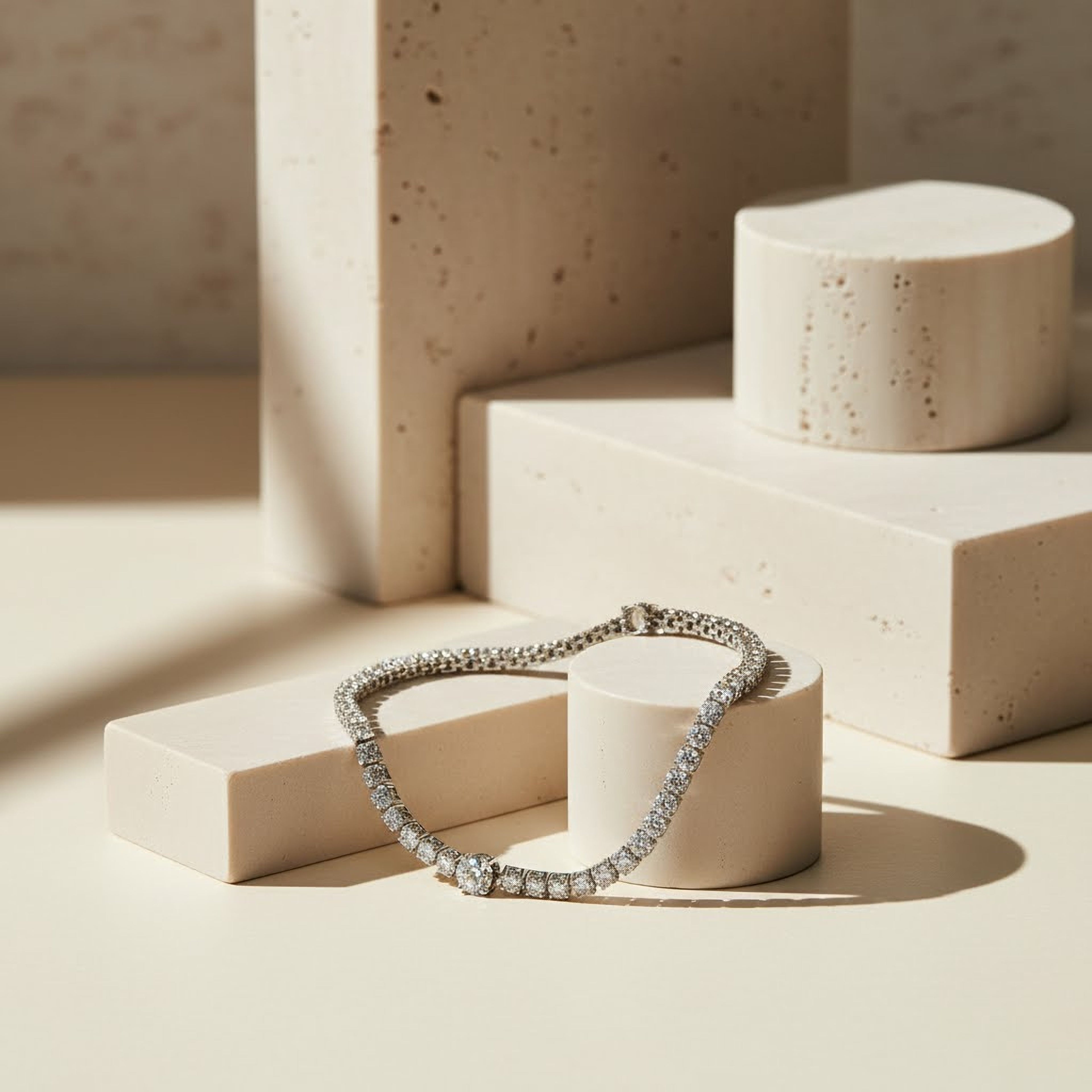 Round Tennis Bracelet with Big Rounds