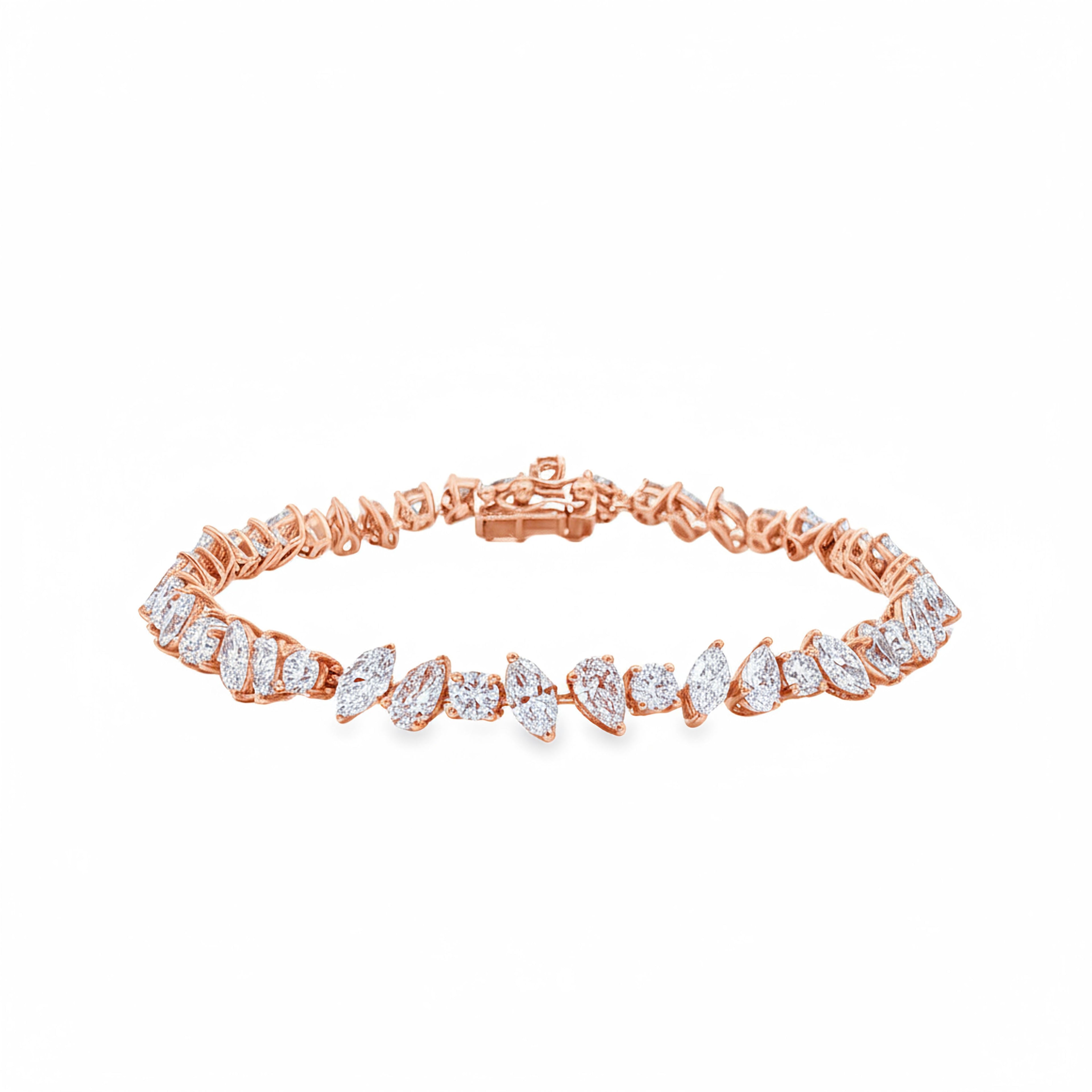 20pts Marquise x Pear x Round Tennis Bracelet