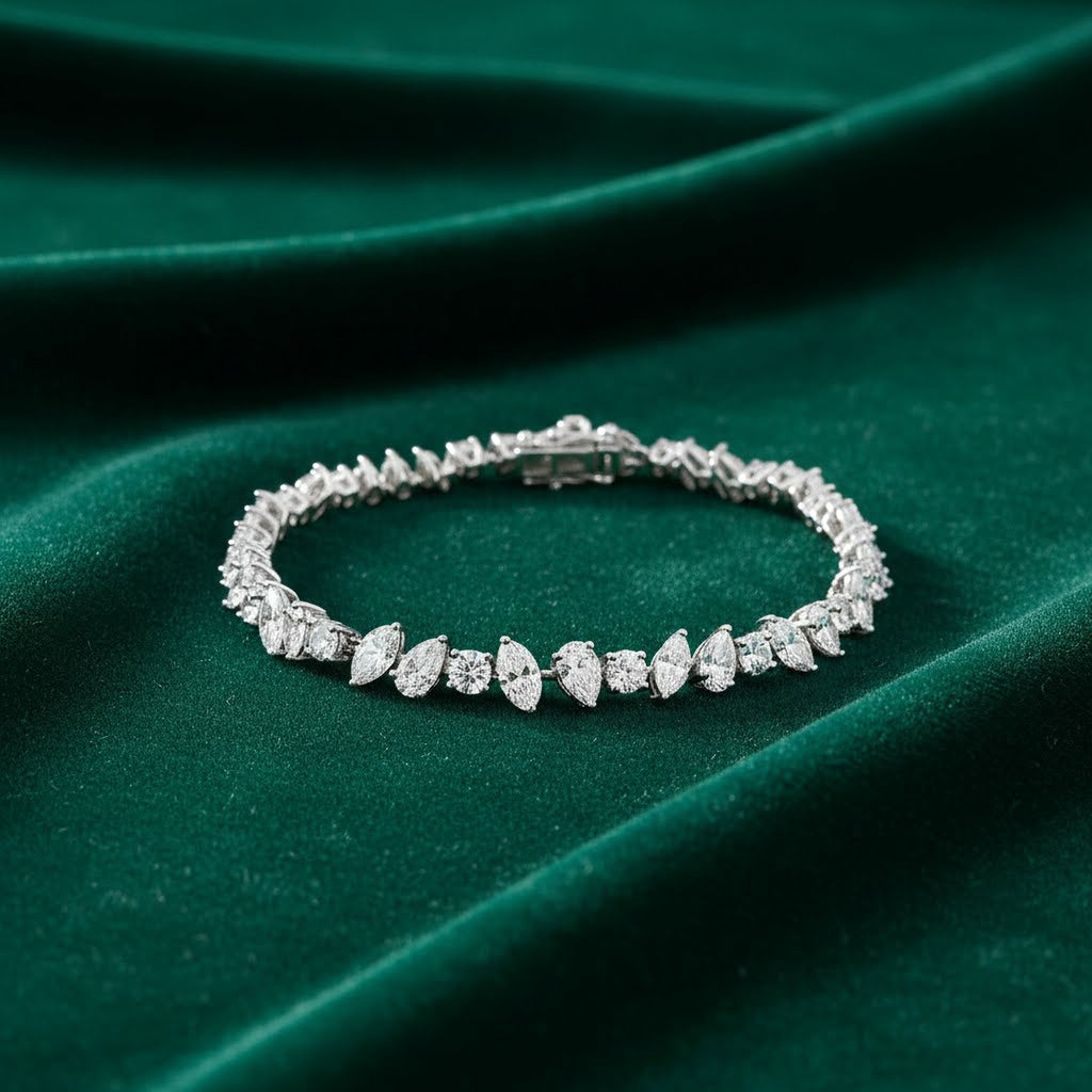 20pts Marquise x Pear x Round Tennis Bracelet