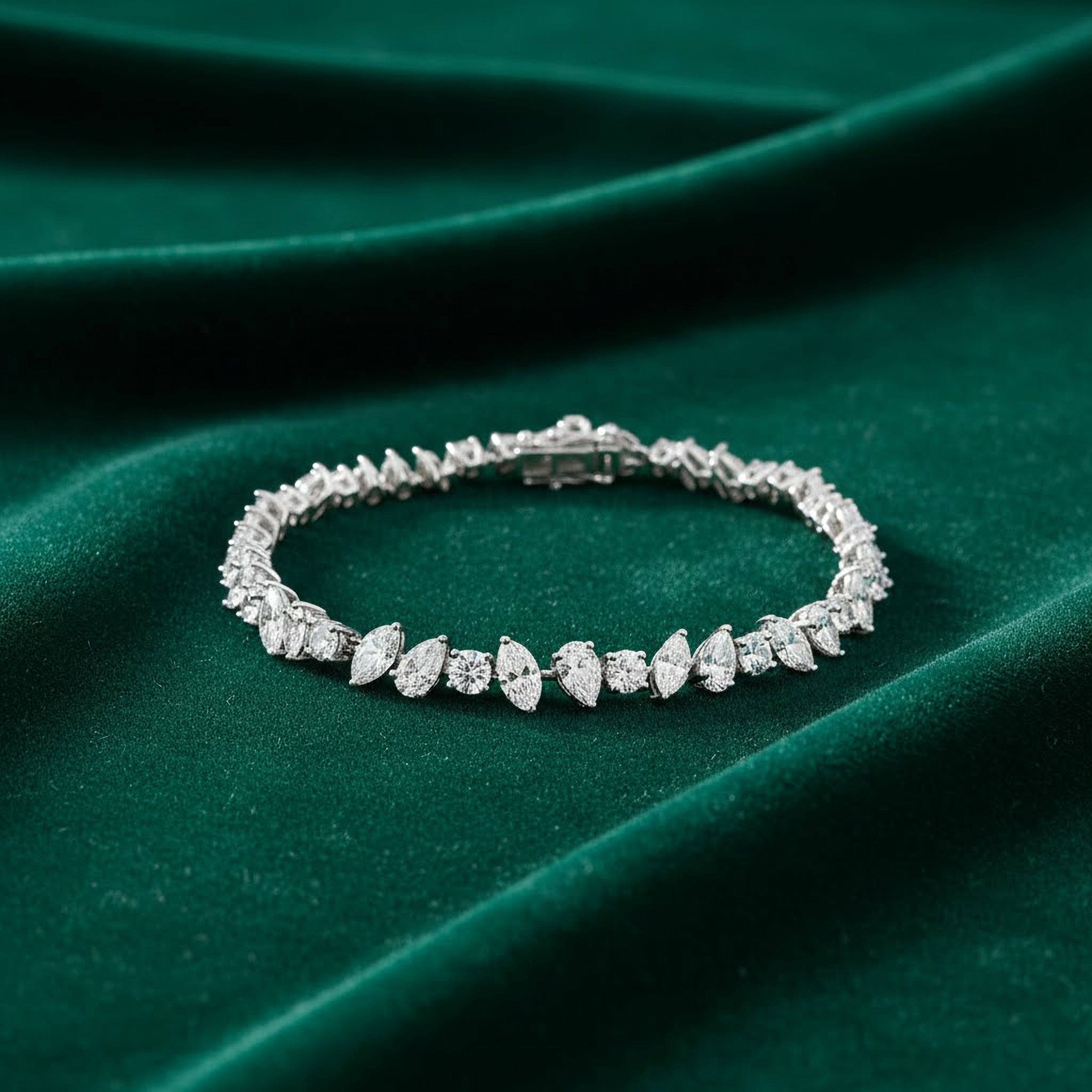 20pts Marquise x Pear x Round Tennis Bracelet