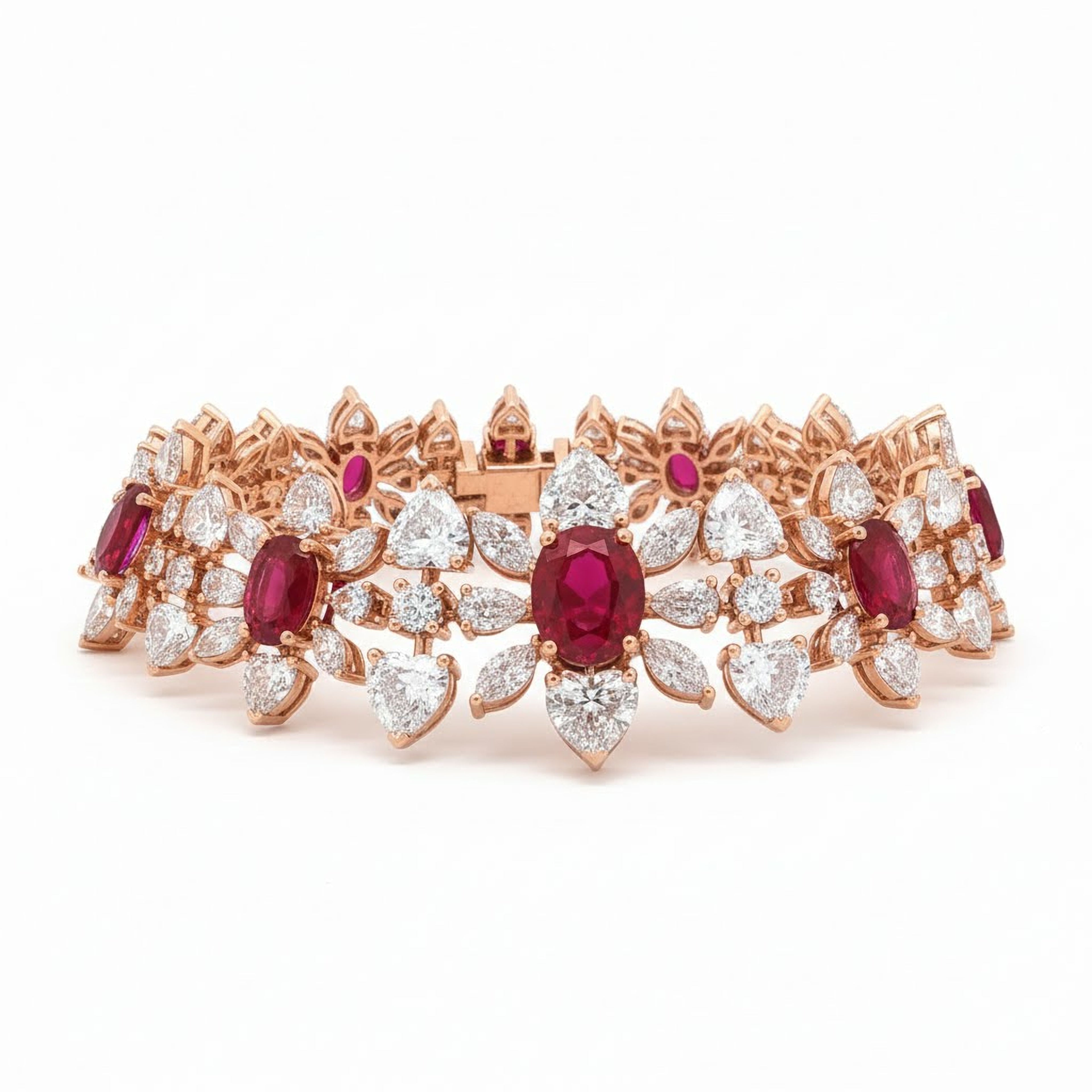 Oval Ruby Bracelet