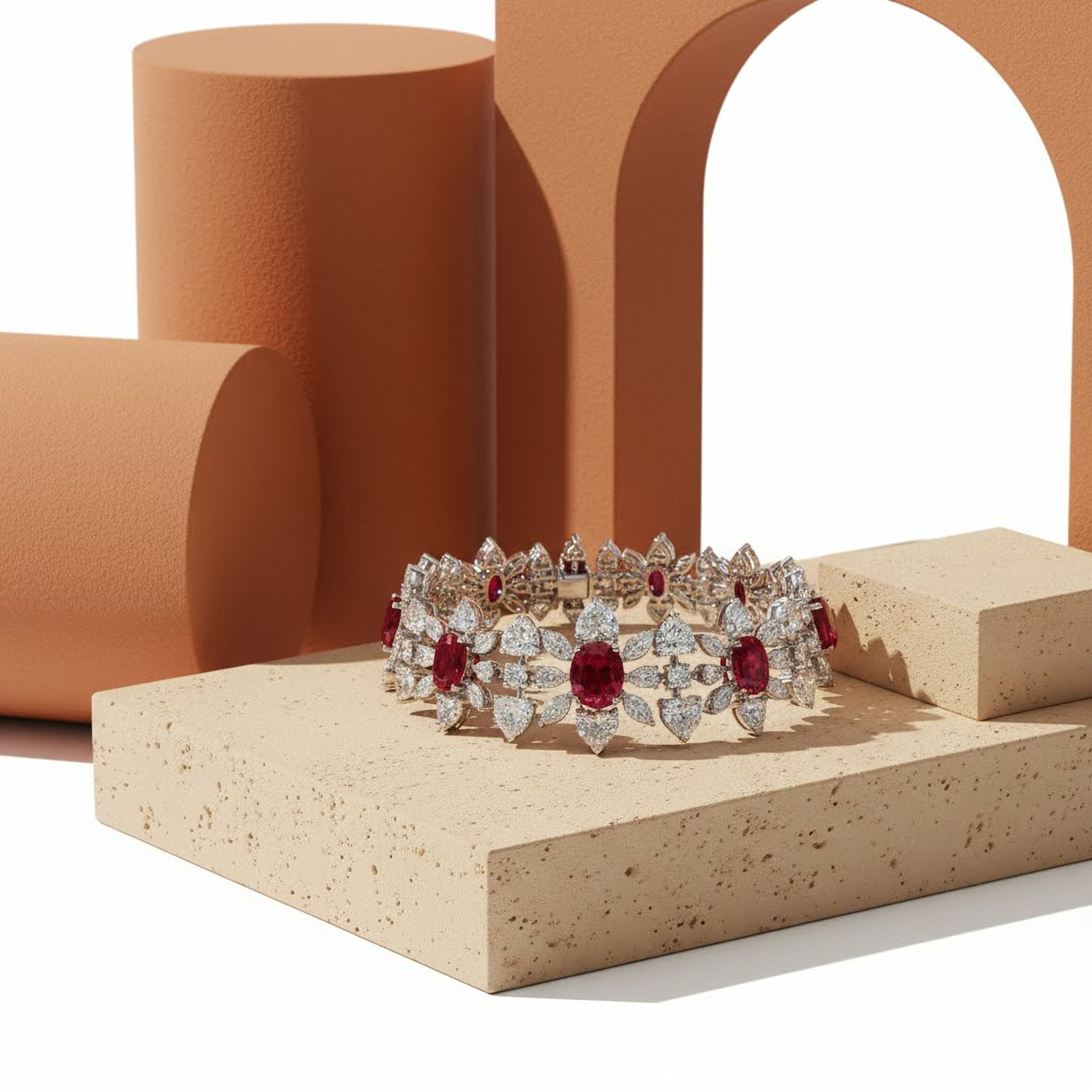 Oval Ruby Bracelet