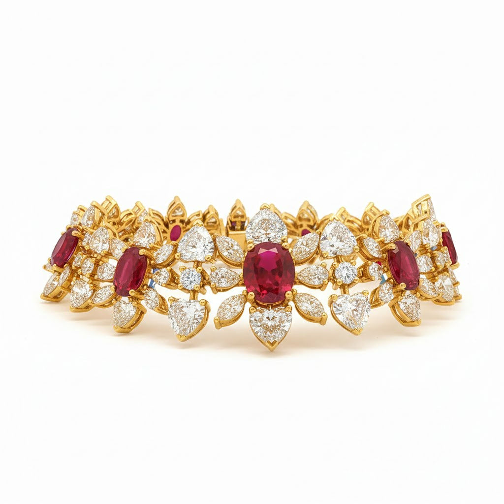 Oval Ruby Bracelet