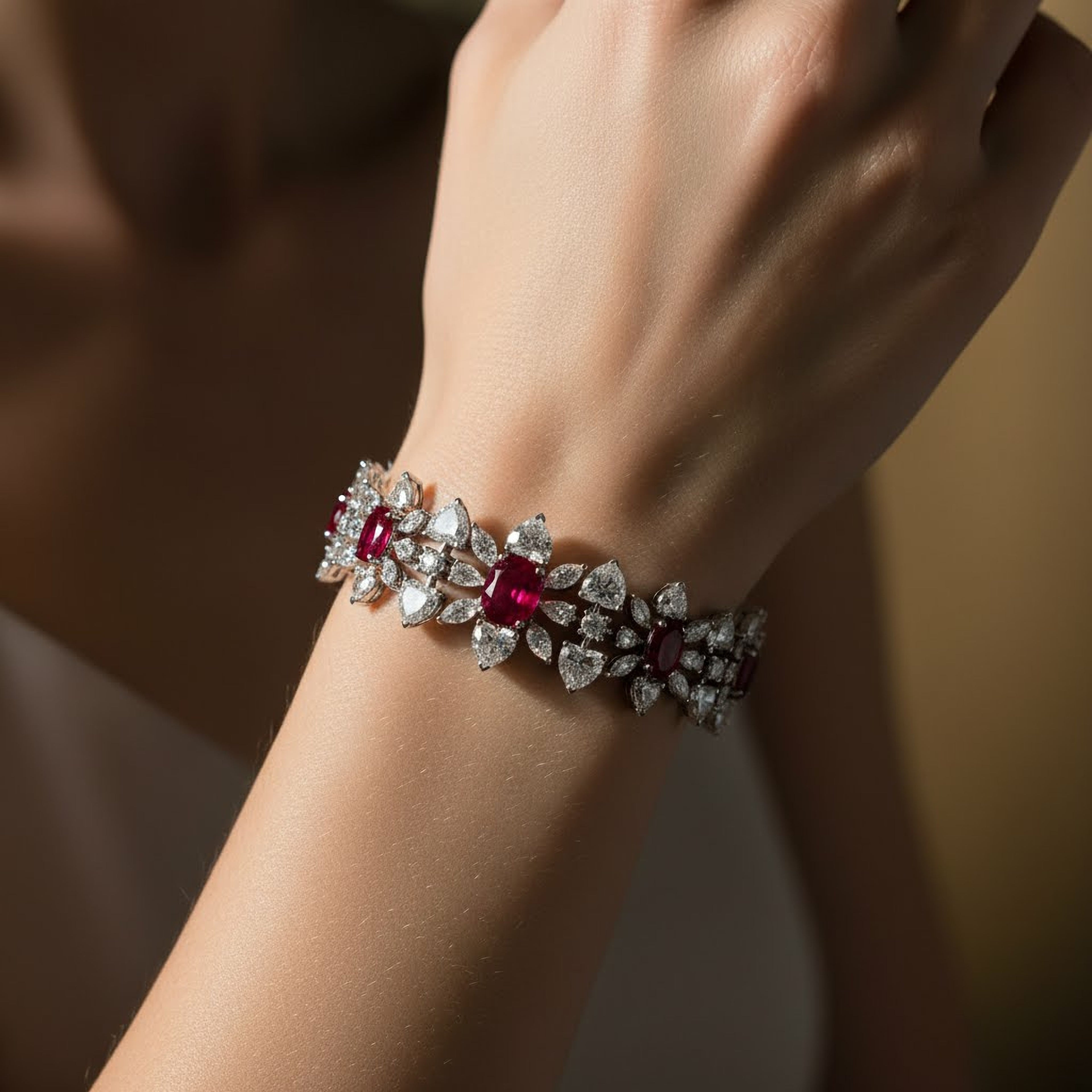 Oval Ruby Bracelet