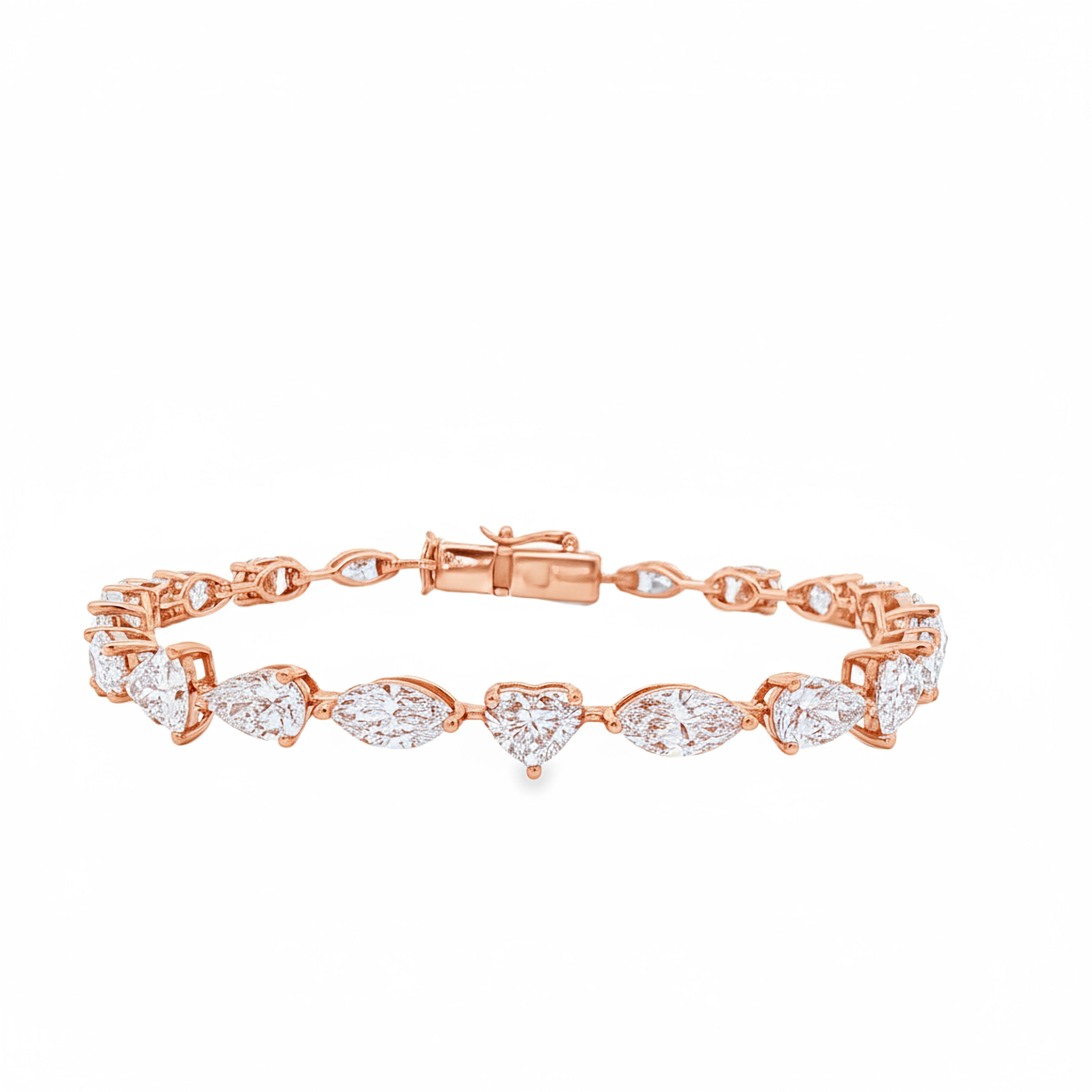 65pts Big Mixed Shape Tennis Bracelet