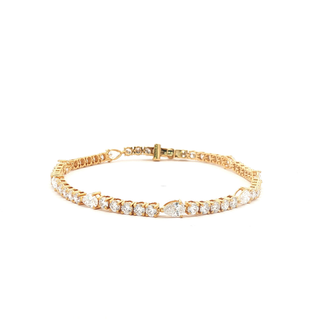 Pear x Round Tennis Bracelet