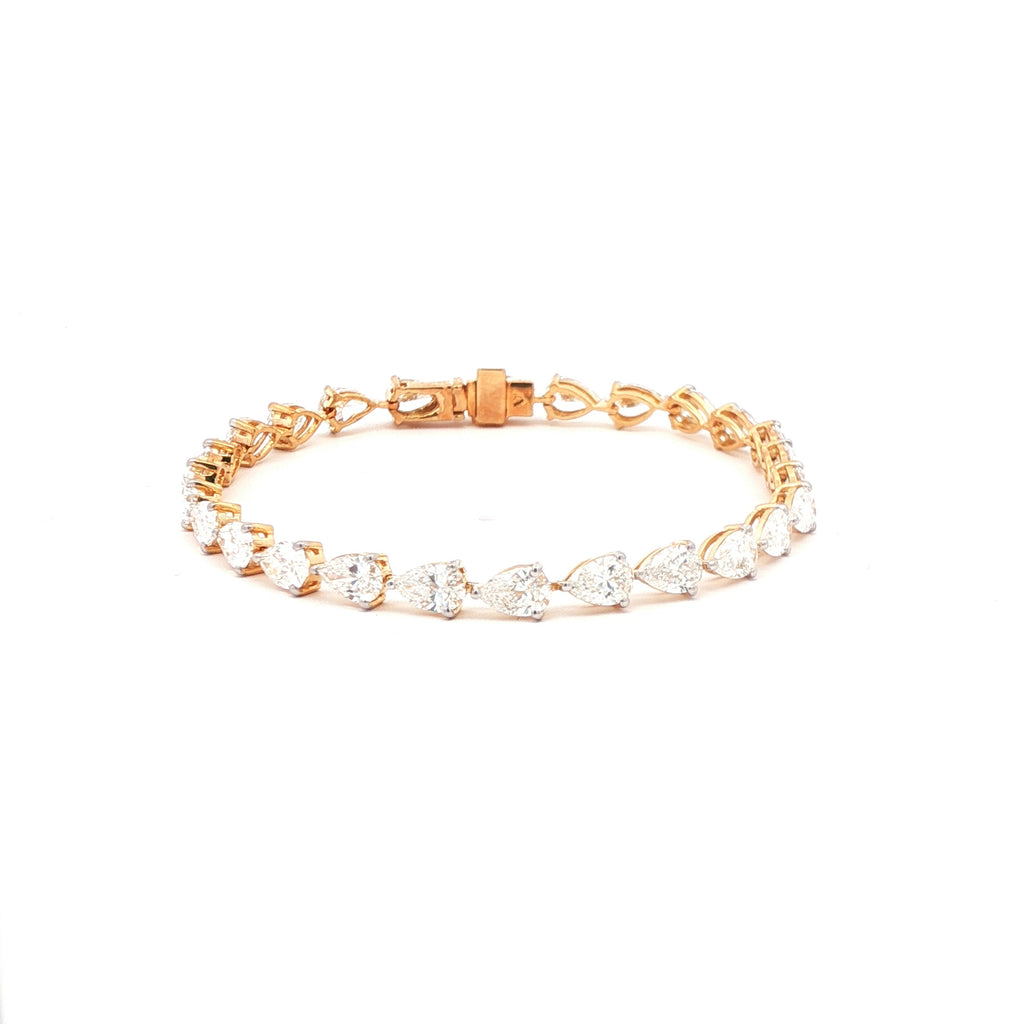 30 pts Pear-Cut Lab Diamond Tennis Bracelet