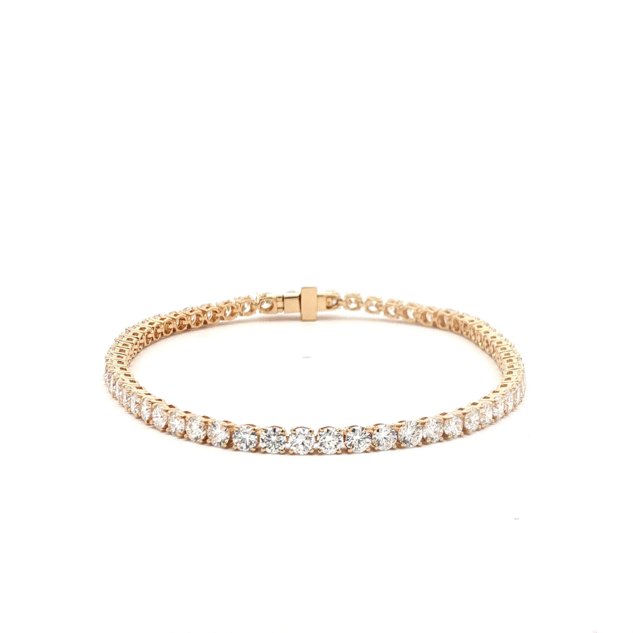 10pts Round Brilliant Cut Lab Diamond Tennis Bracelet