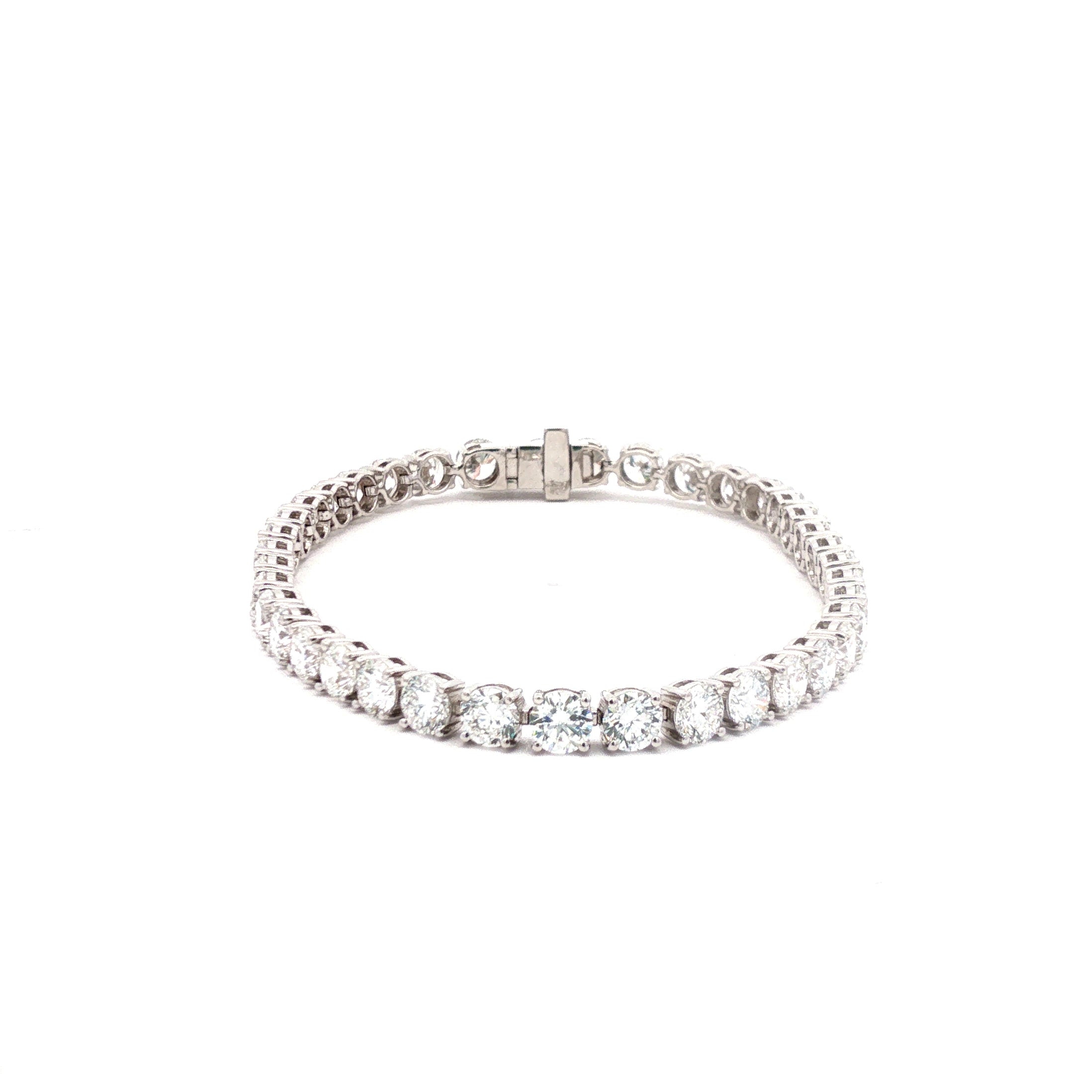 30pts Round Brilliant Cut Lab Diamond Tennis Bracelet