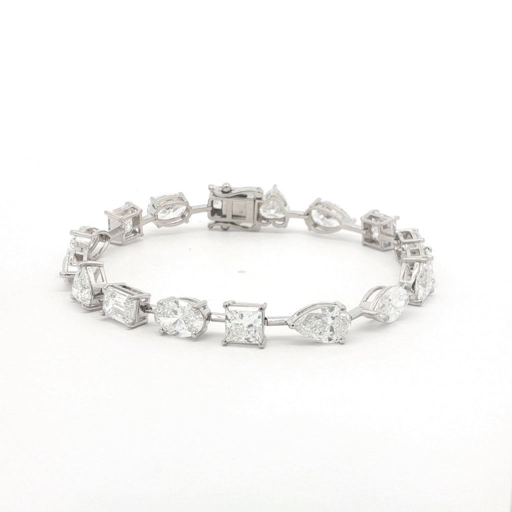 Multi-Shape Diamond Tennis Bracelet