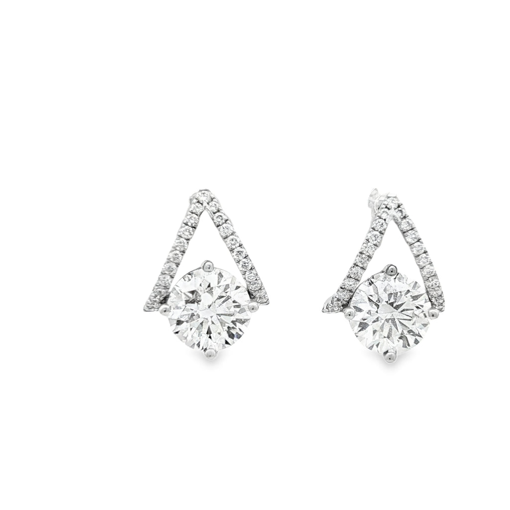 1.5ct Floating Round Earrings