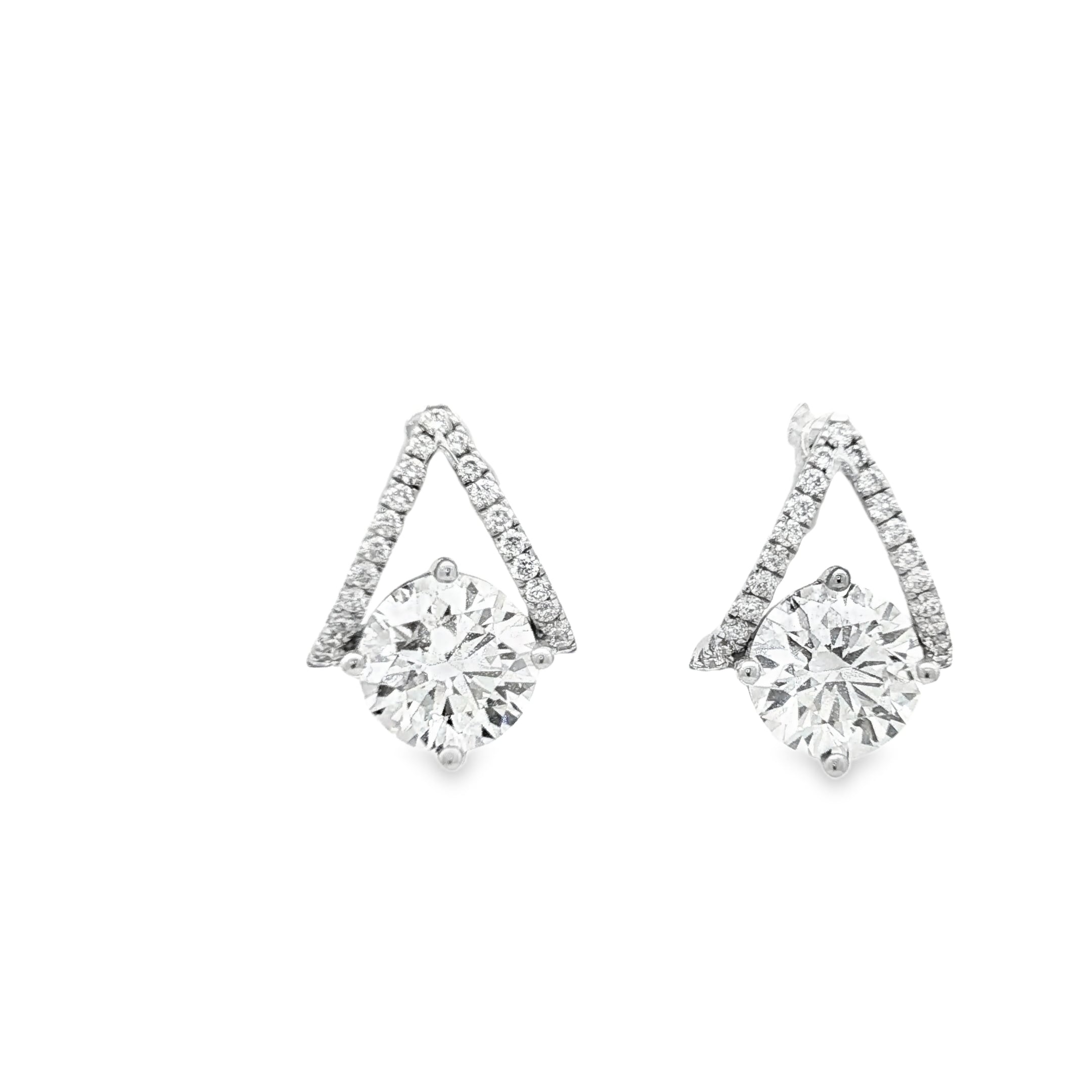 1.5ct Floating Round Earrings