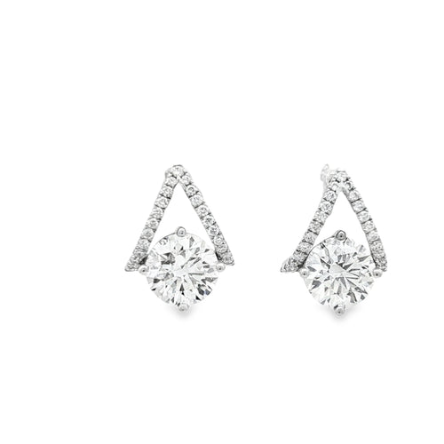 1.5ct Floating Round Earrings