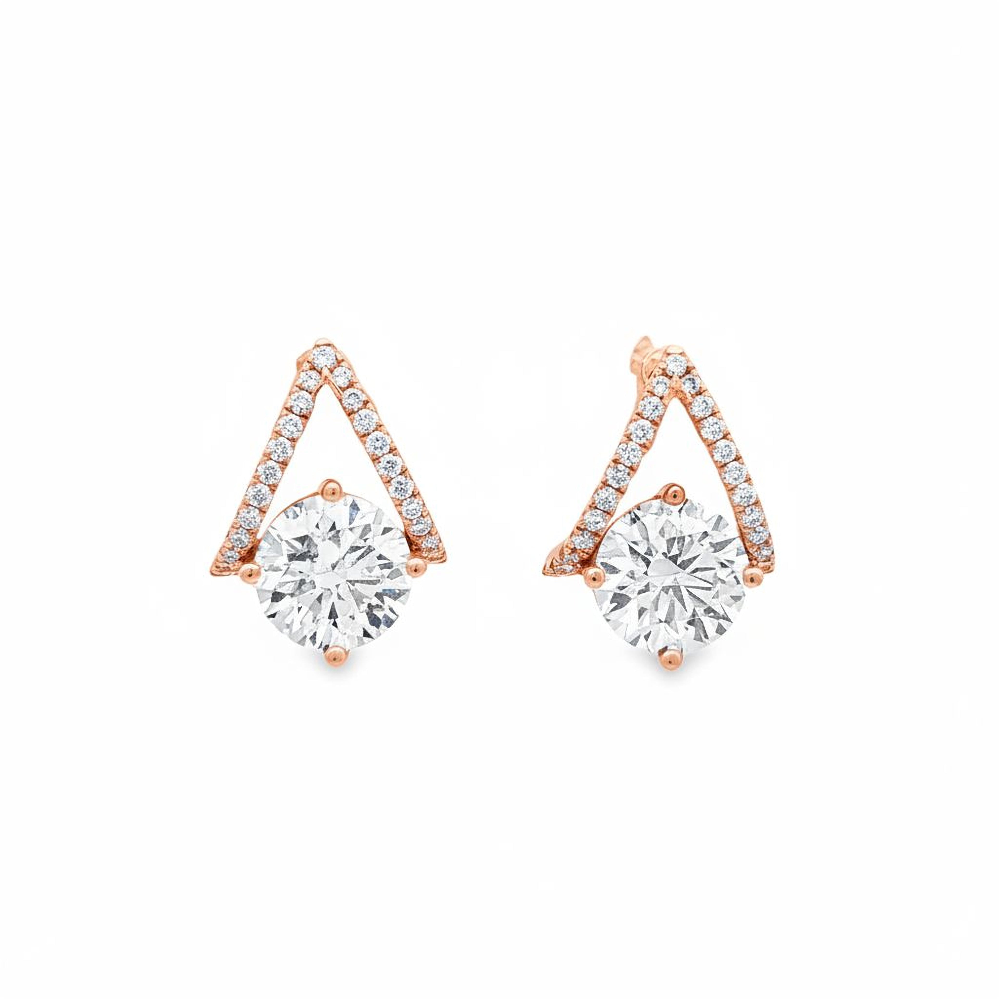 1.5ct Floating Round Earrings