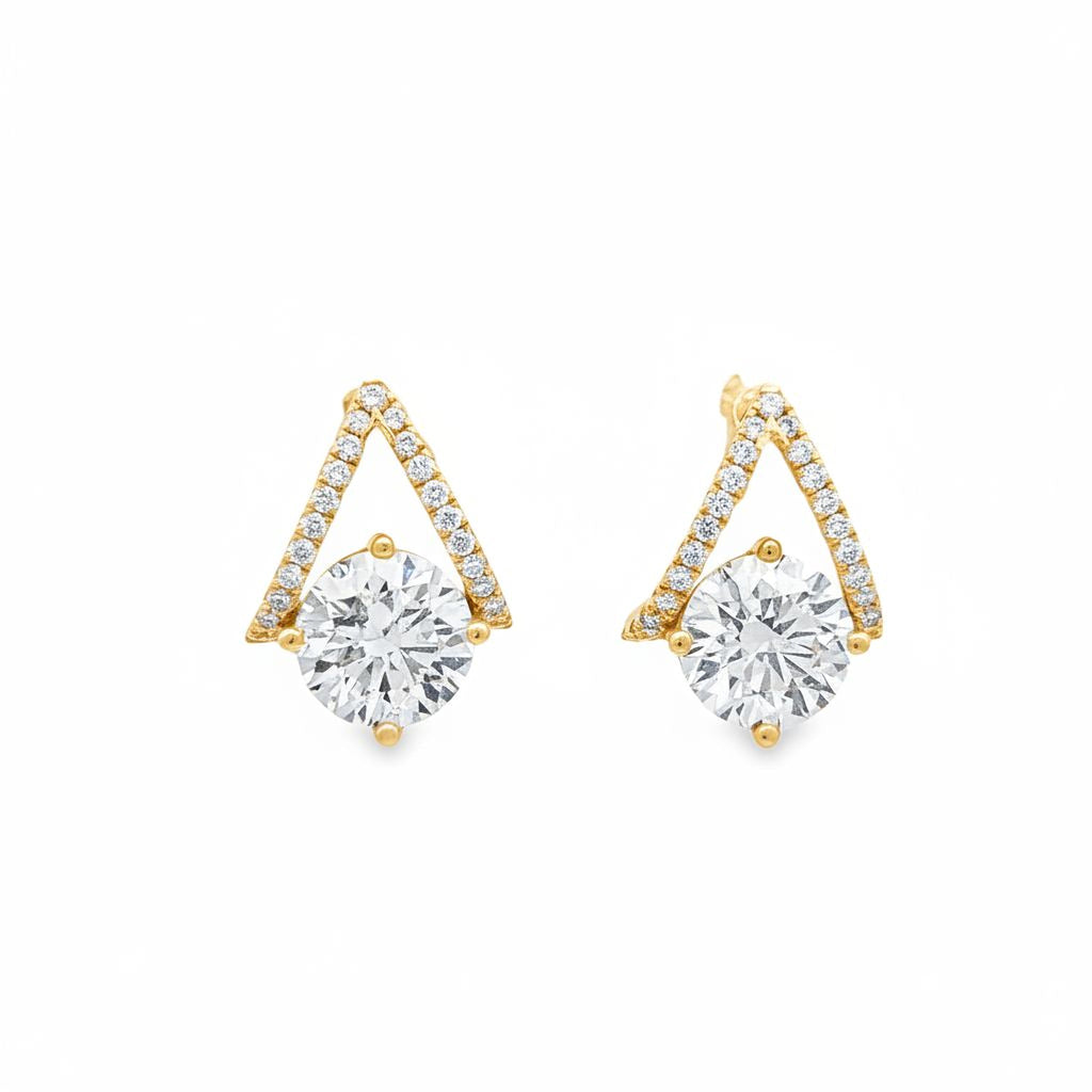 1.5ct Floating Round Earrings
