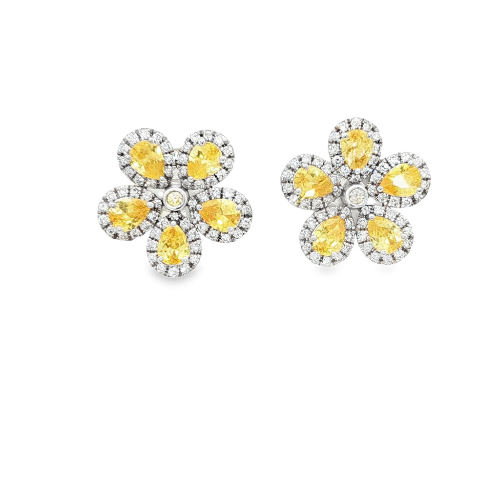 Yellow Flower Studs