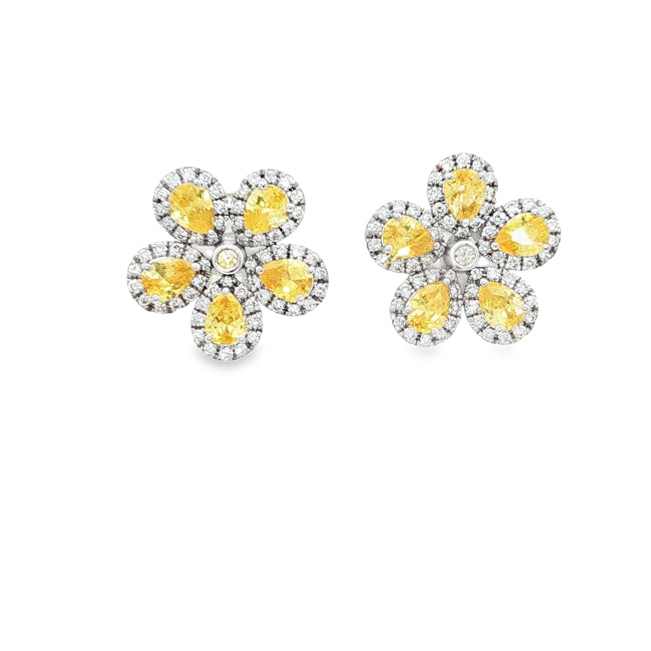 Yellow Flower Studs