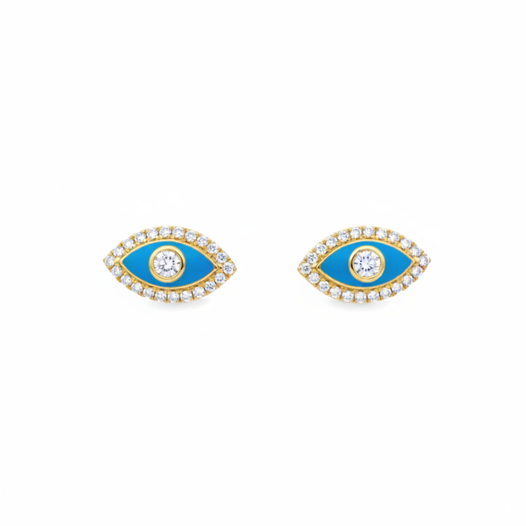 Evil Eye Enamel Earrings