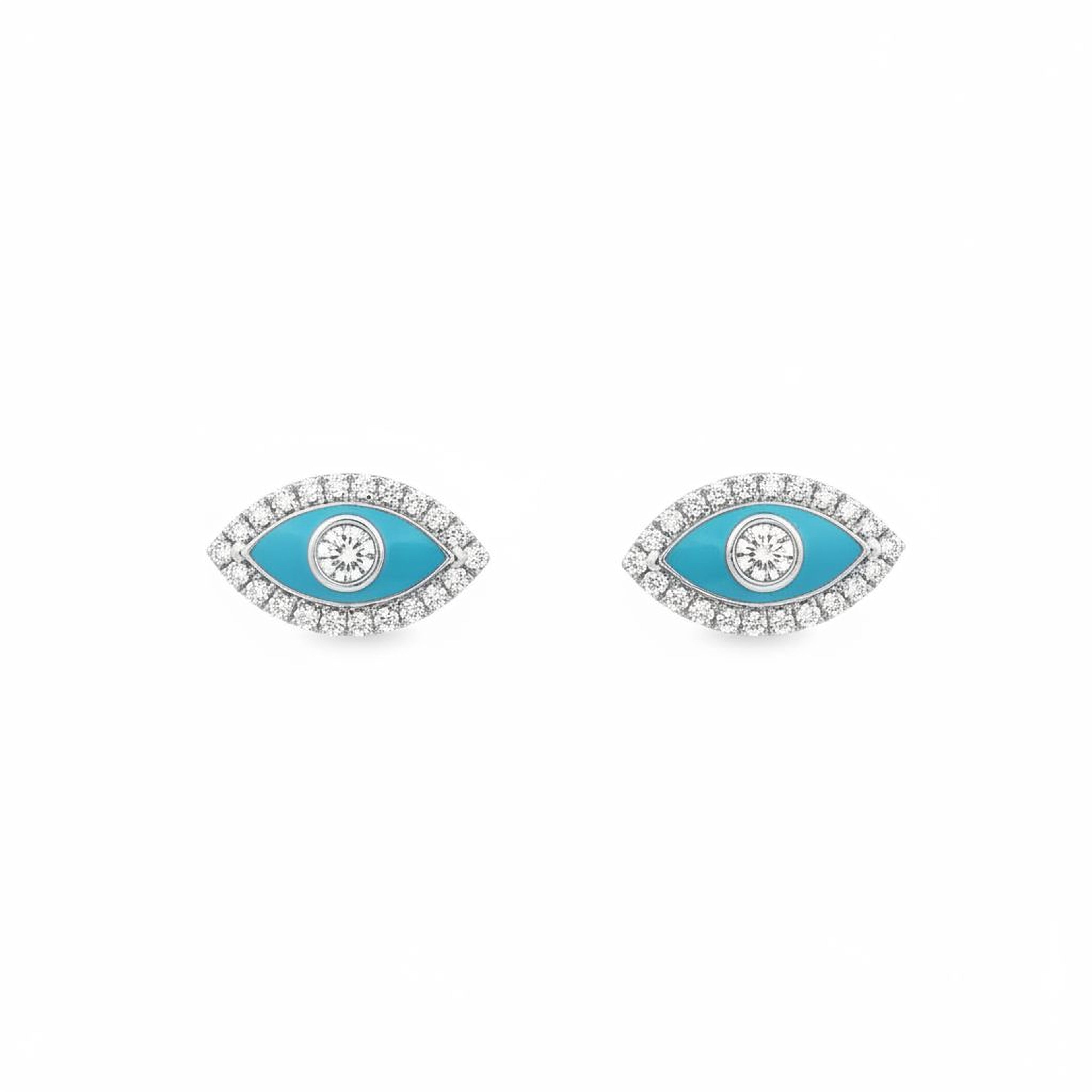 Evil Eye Enamel Earrings