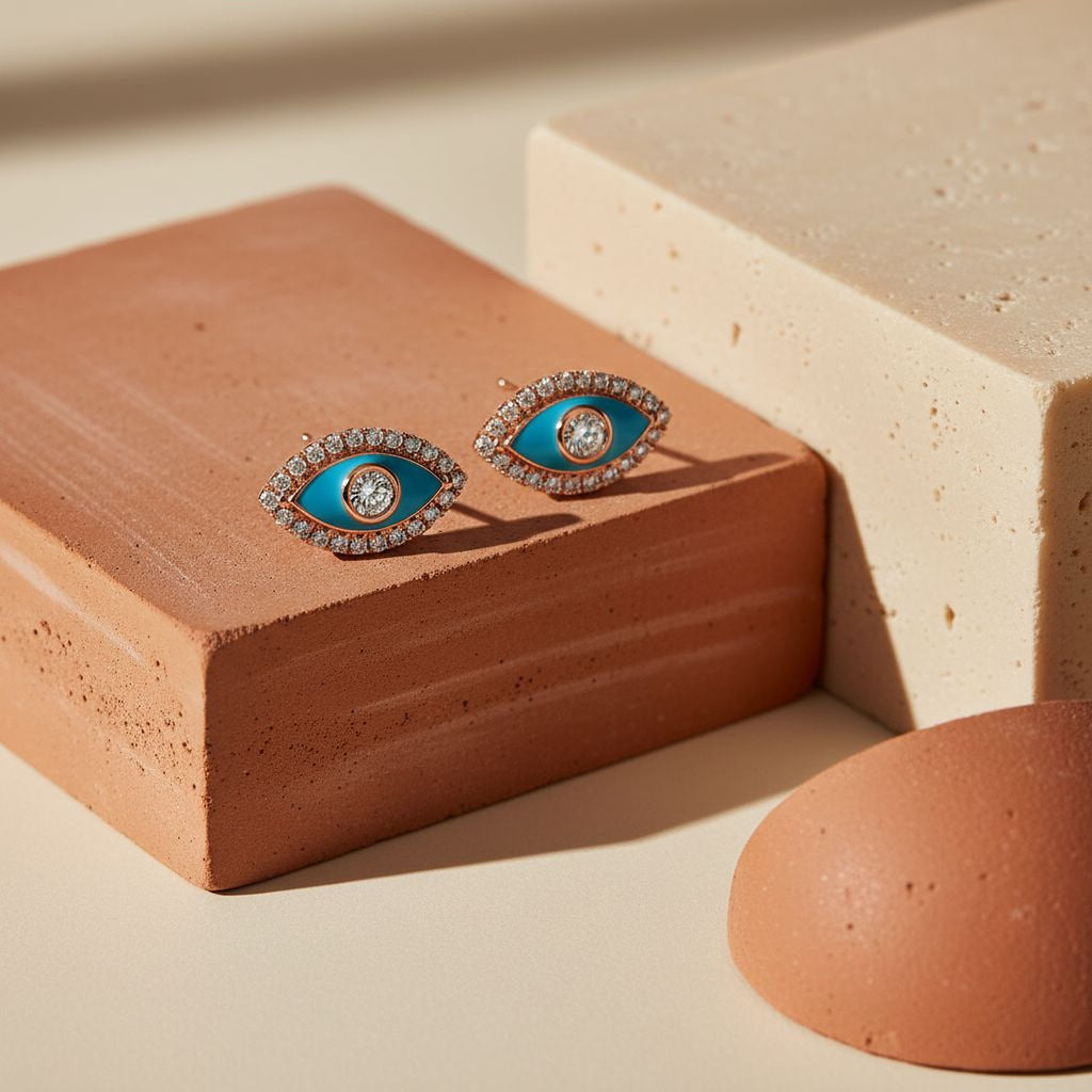 Evil Eye Enamel Earrings