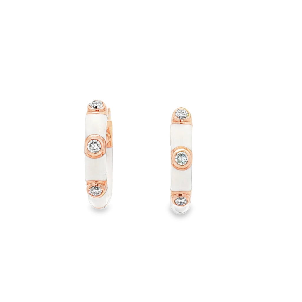 Hoops in White Enamel