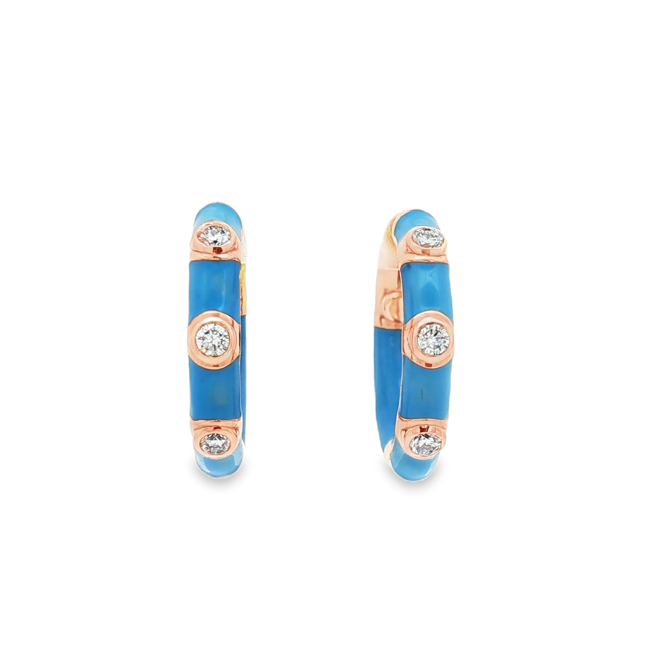 Hoops in Blue Enamel