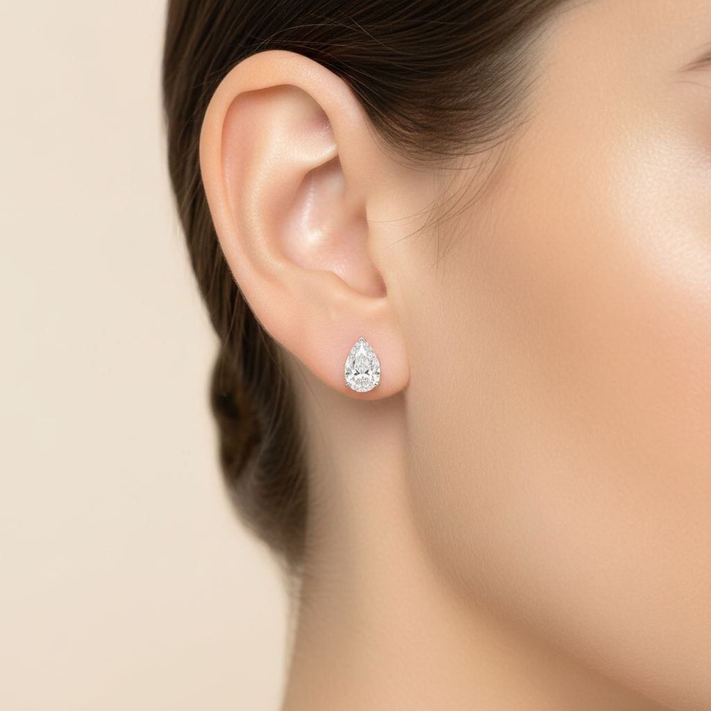 2ct Pear Studs