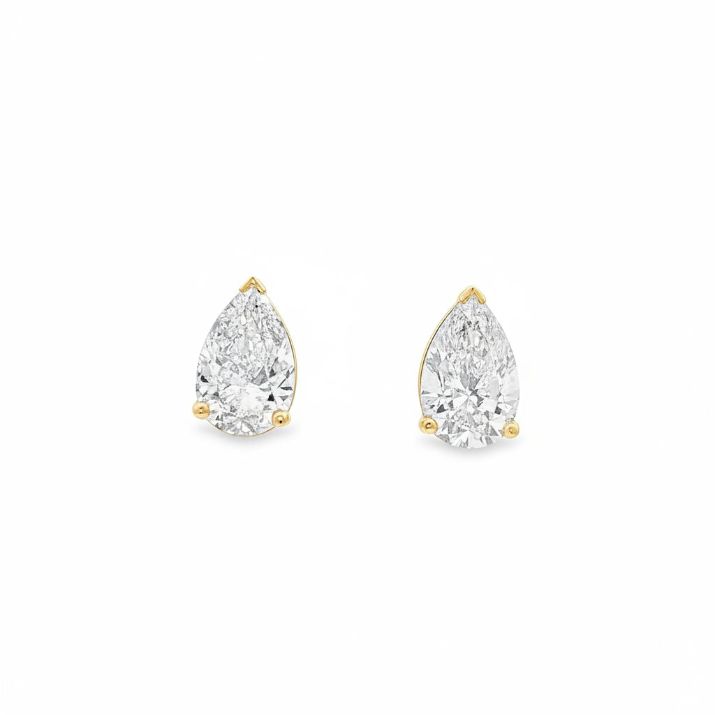 2ct Pear Studs