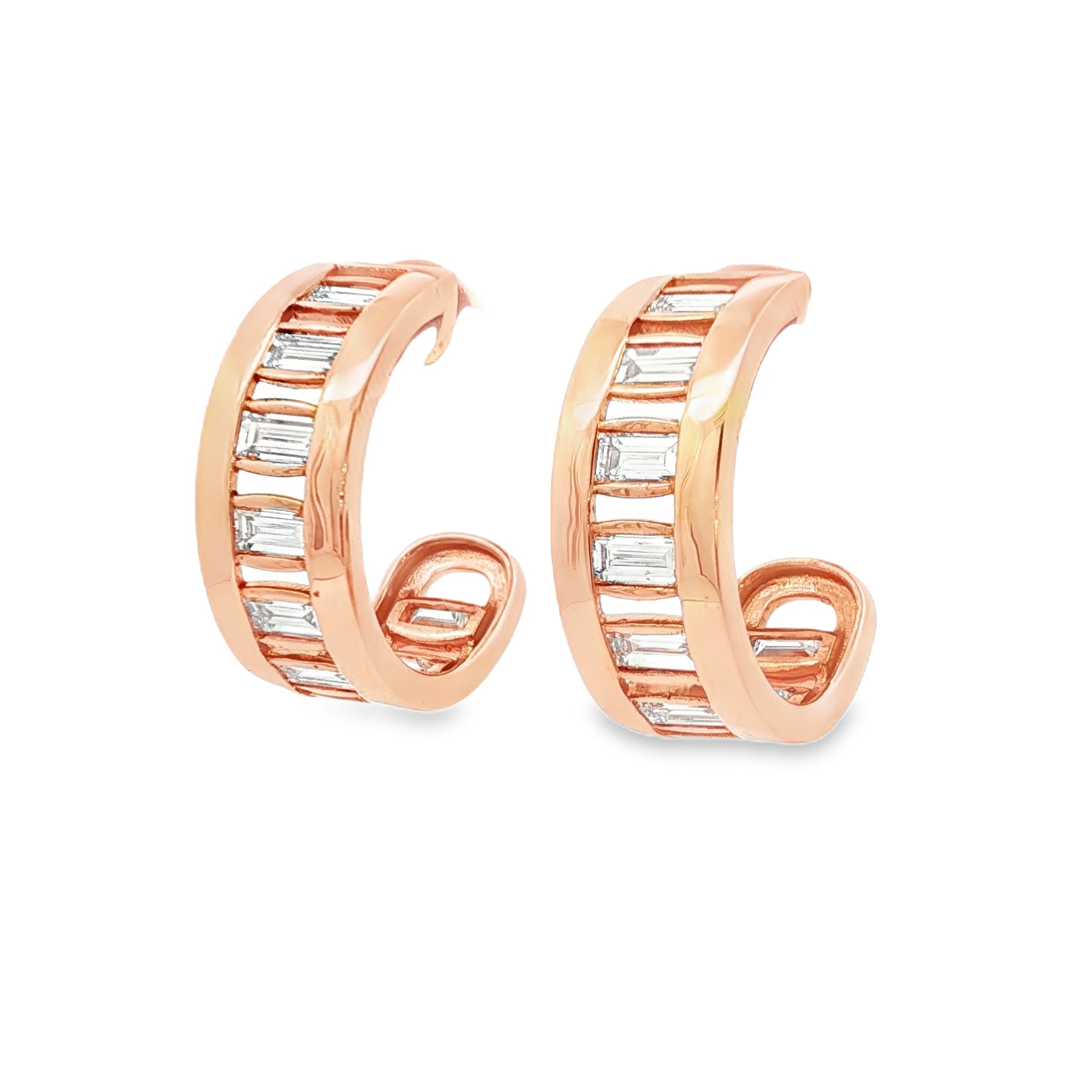 Curved Baguette Earrings
